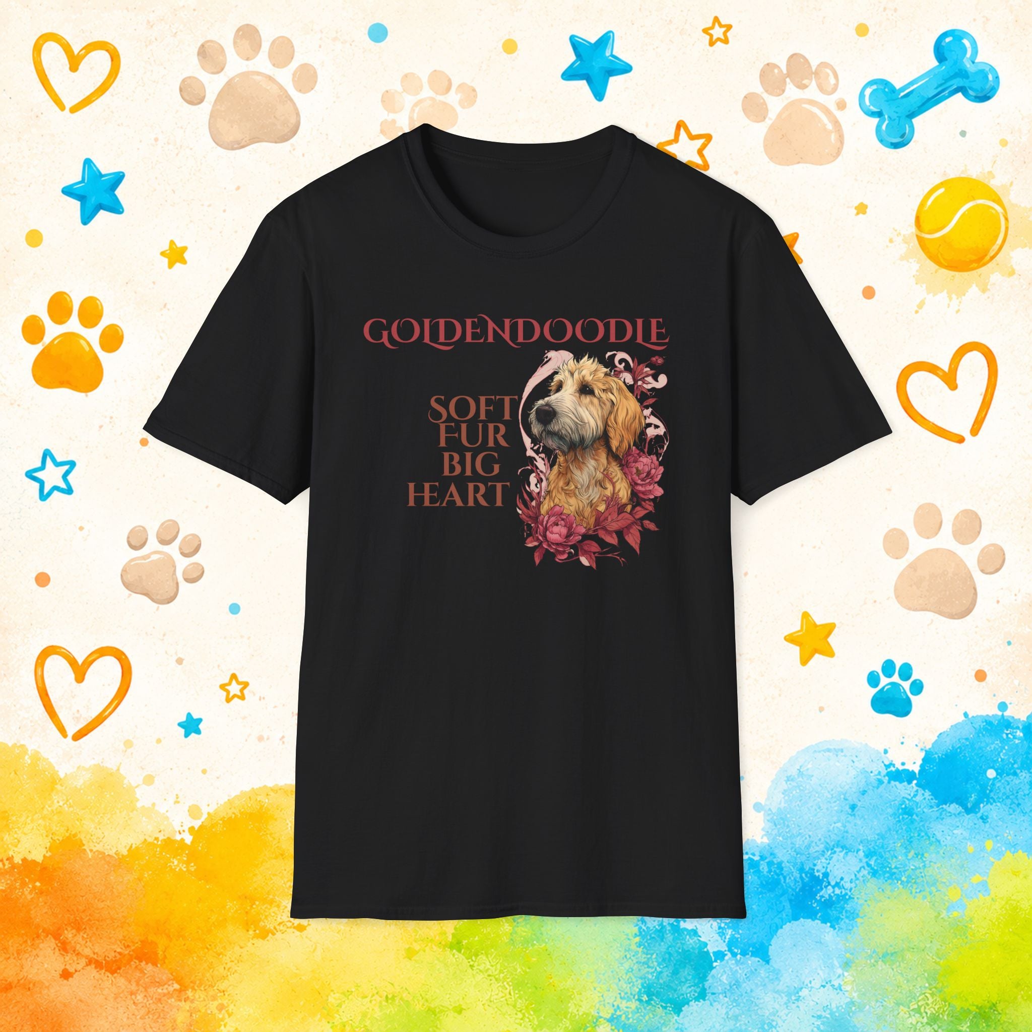Goldendoodle Soft Fur Big Heart T-Shirt
