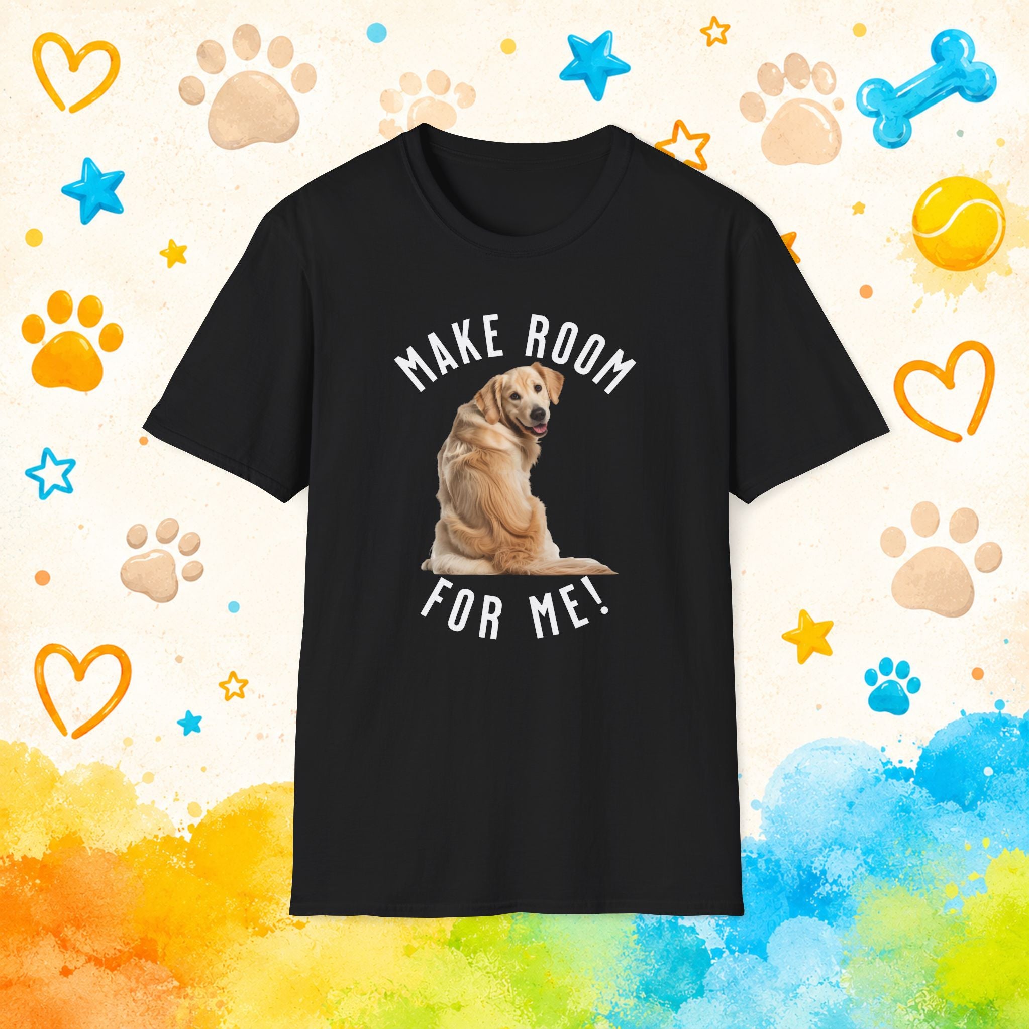 Golden Retriever Make Room For Me! Dog Graphic T-Shirt