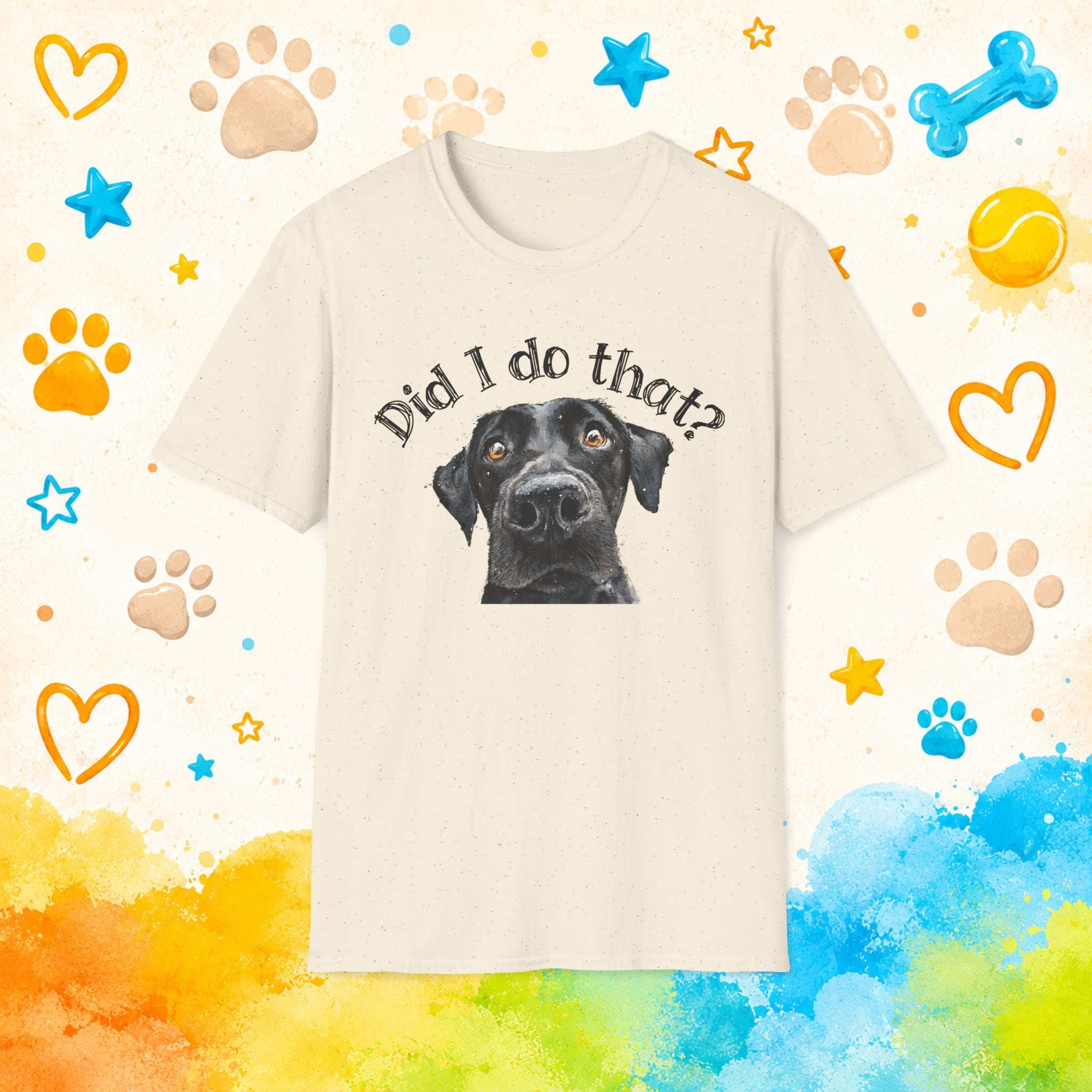 Did I Do That? Funny Labrador Retriever T-Shirt – Guilty Lab Dog Humor Tee