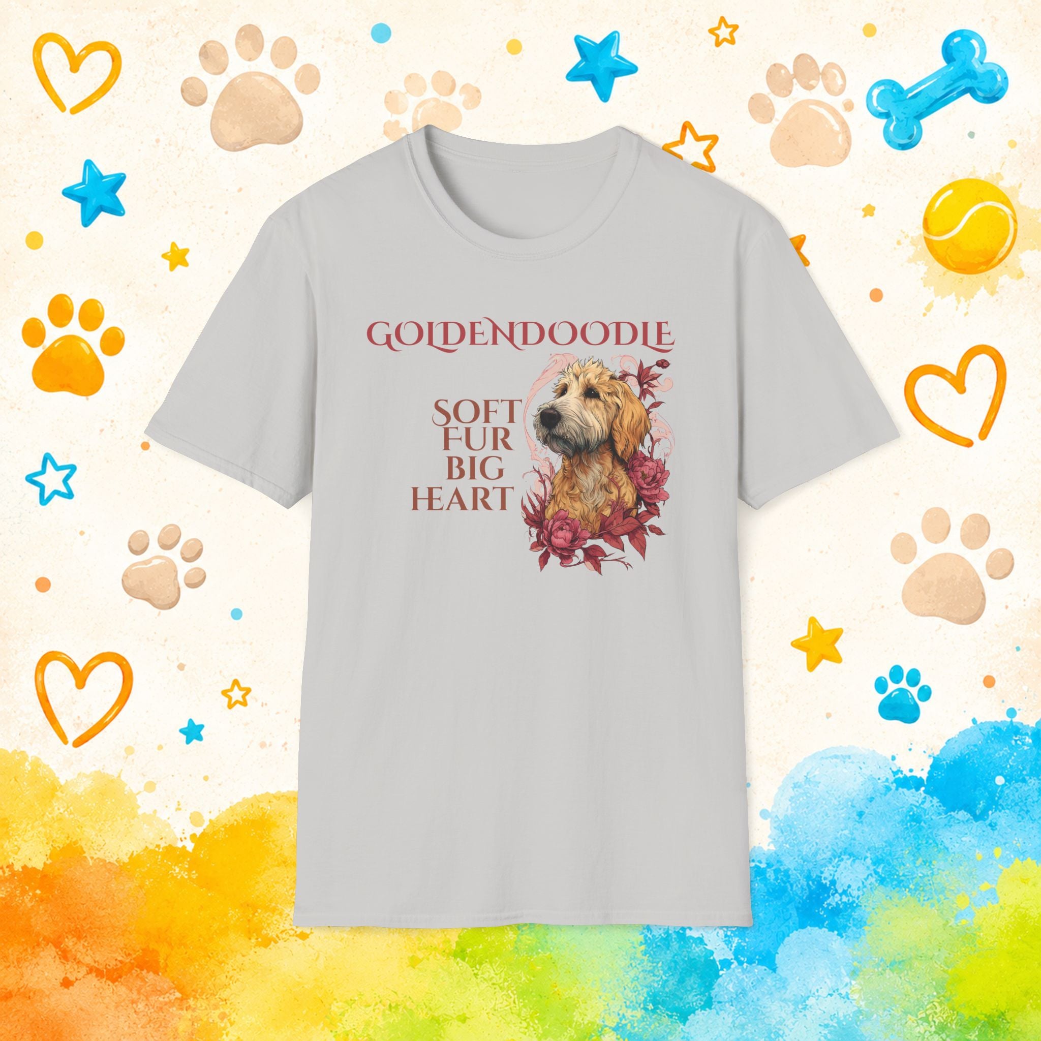 Goldendoodle Soft Fur Big Heart T-Shirt