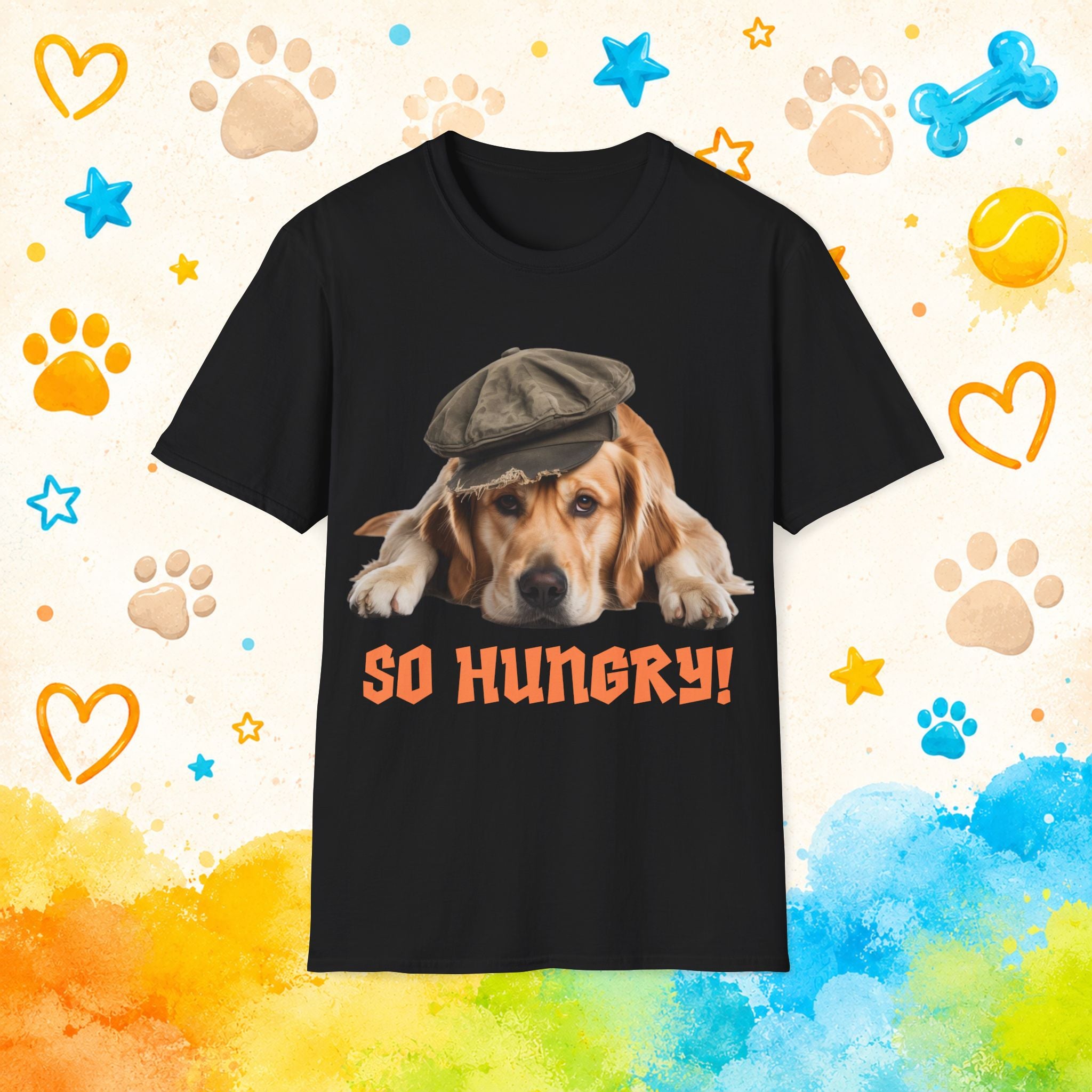 Golden Retriever "So Hungry" Funny T-Shirt