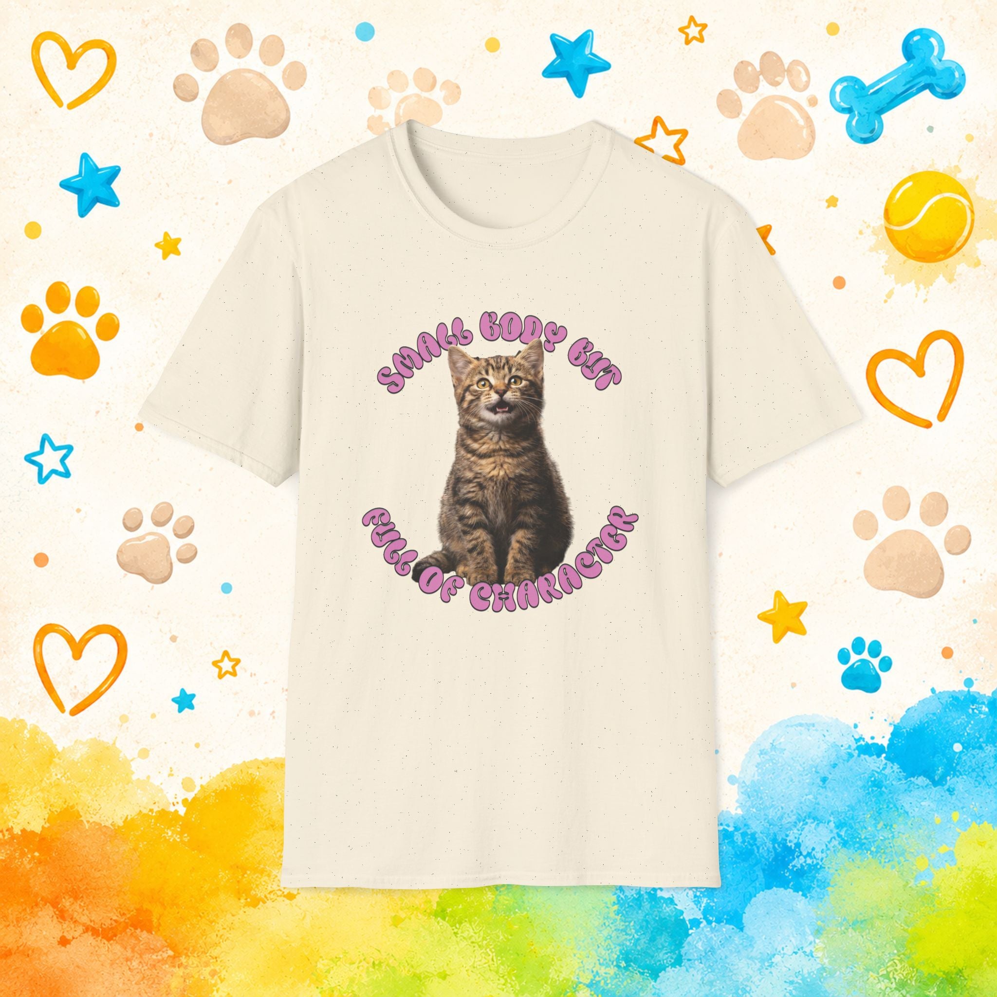 Cat "Small Body, But Full of Character" T-shirt