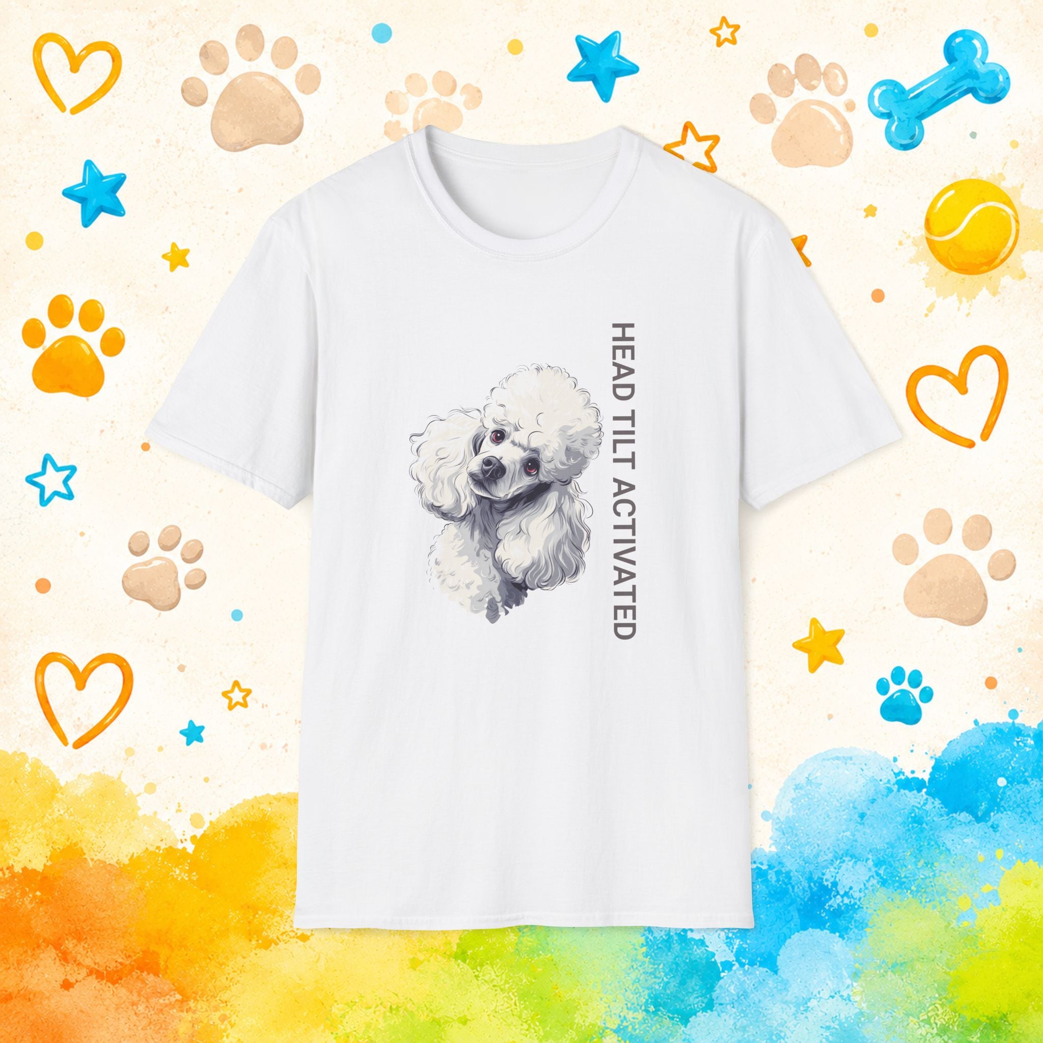 Head Tilt Activated Funny Poodle T-Shirt – Curious Dog Lover Tee