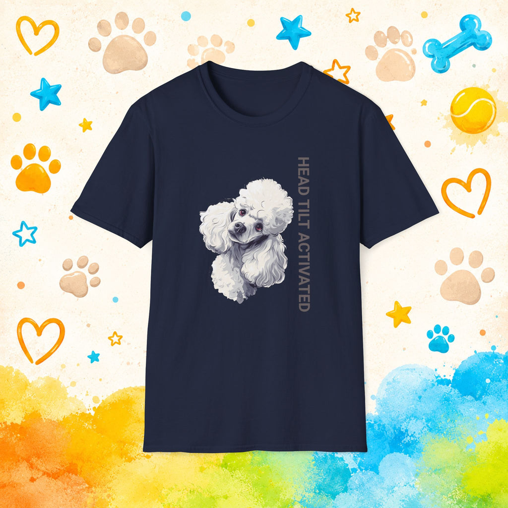 Head Tilt Activated Funny Poodle T-Shirt – Curious Dog Lover Tee