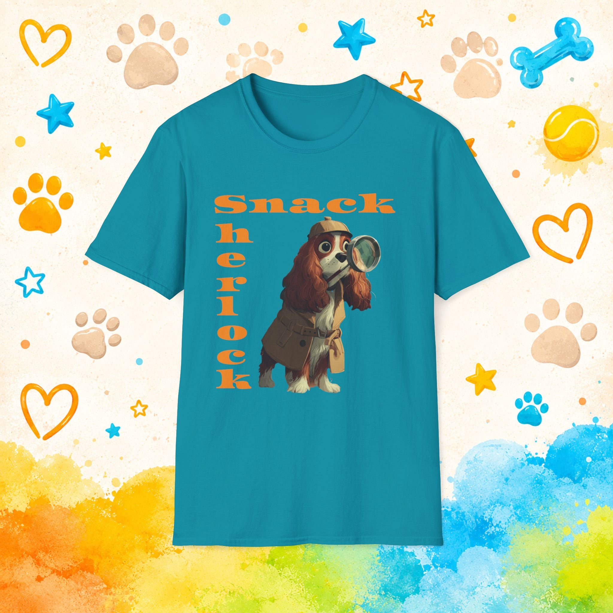 Cavalier King Charles Snack Sherlock Funny T-Shirt