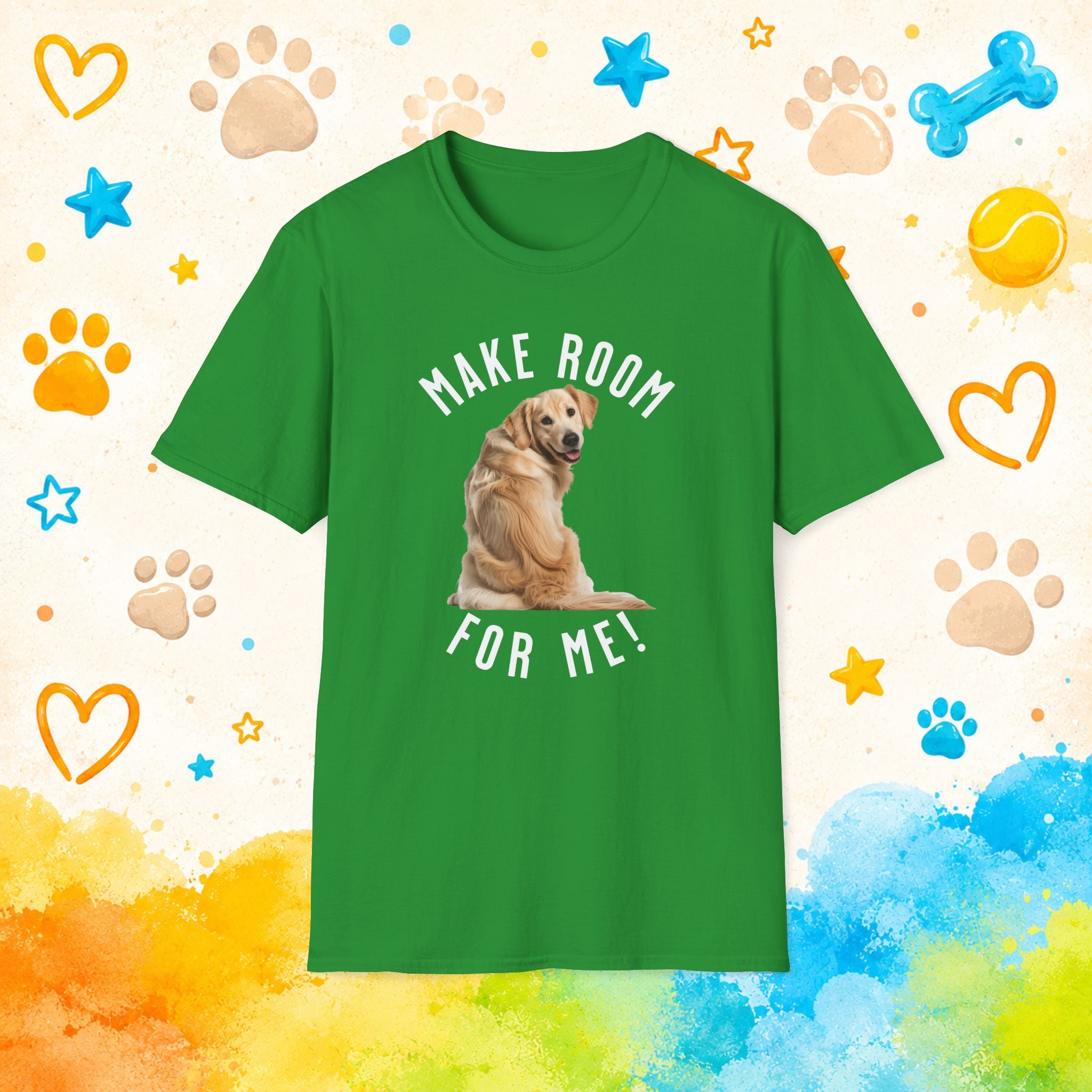 Golden Retriever Make Room For Me! Dog Graphic T-Shirt