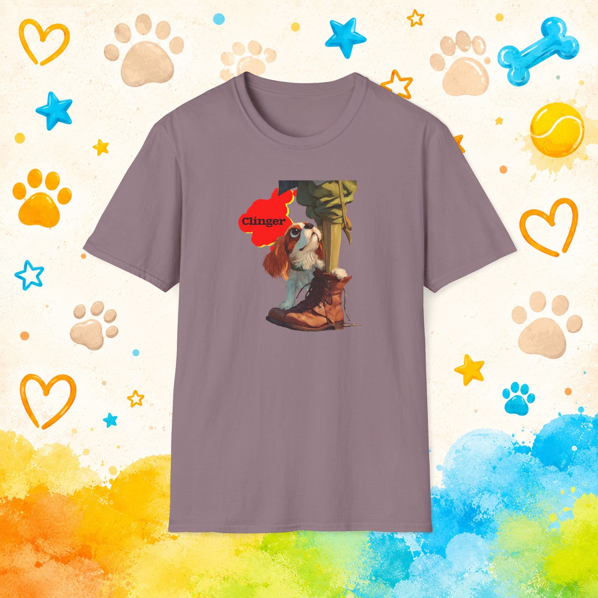 Clinger Cavalier King Charles Spaniel T-Shirt – Velcro Dog Life Funny Pet Lover Tee