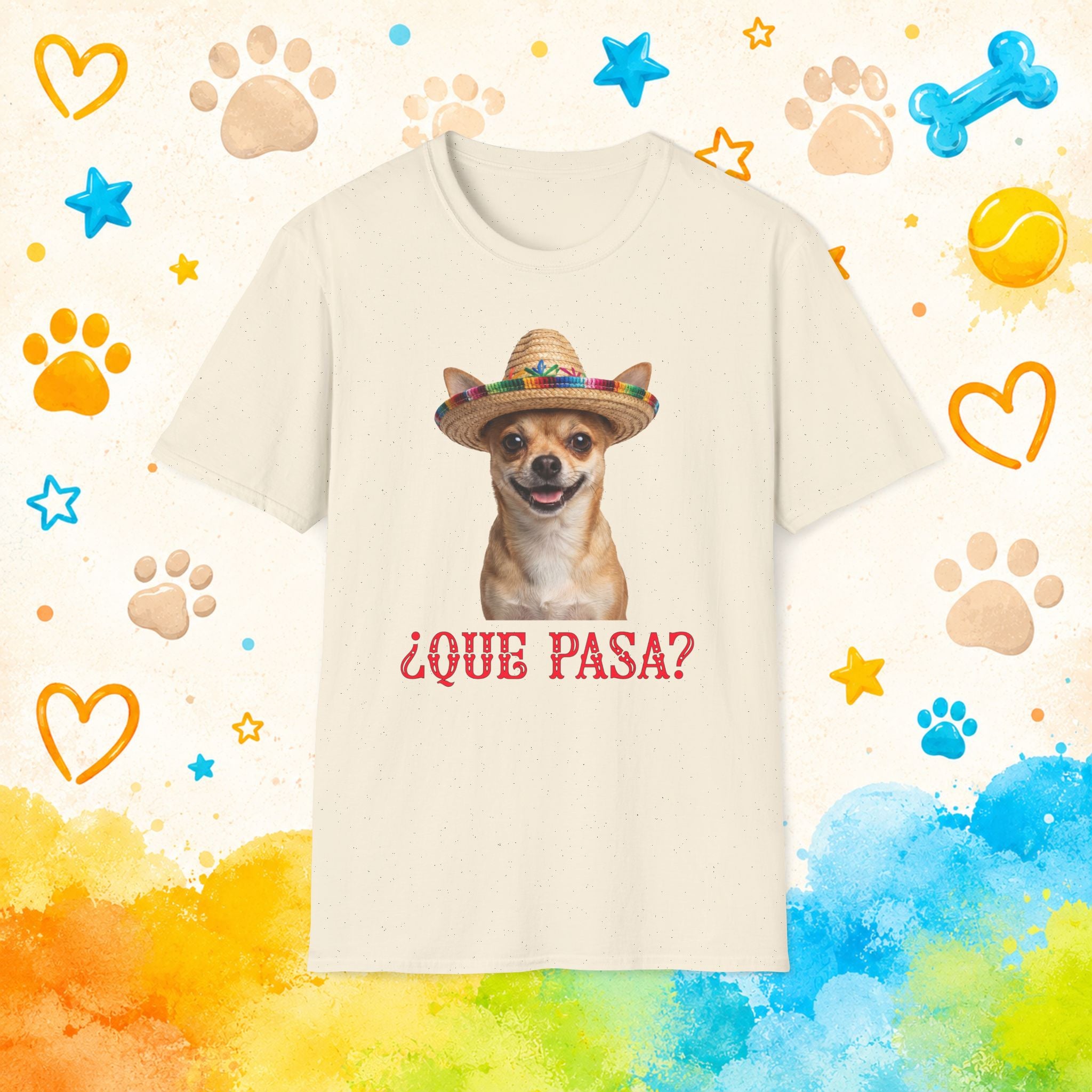 Que Pasa? Funny Chihuahua Sombrero T-Shirt – Fiesta Dog Lover Tee