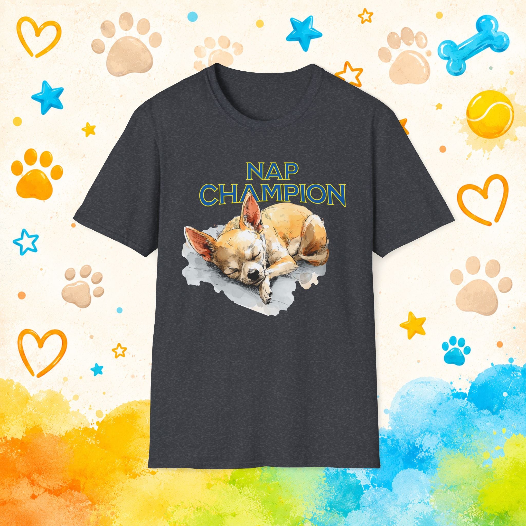 Nap Champion Funny Chihuahua T-Shirt – Sleepy Dog Lover Humor Tee