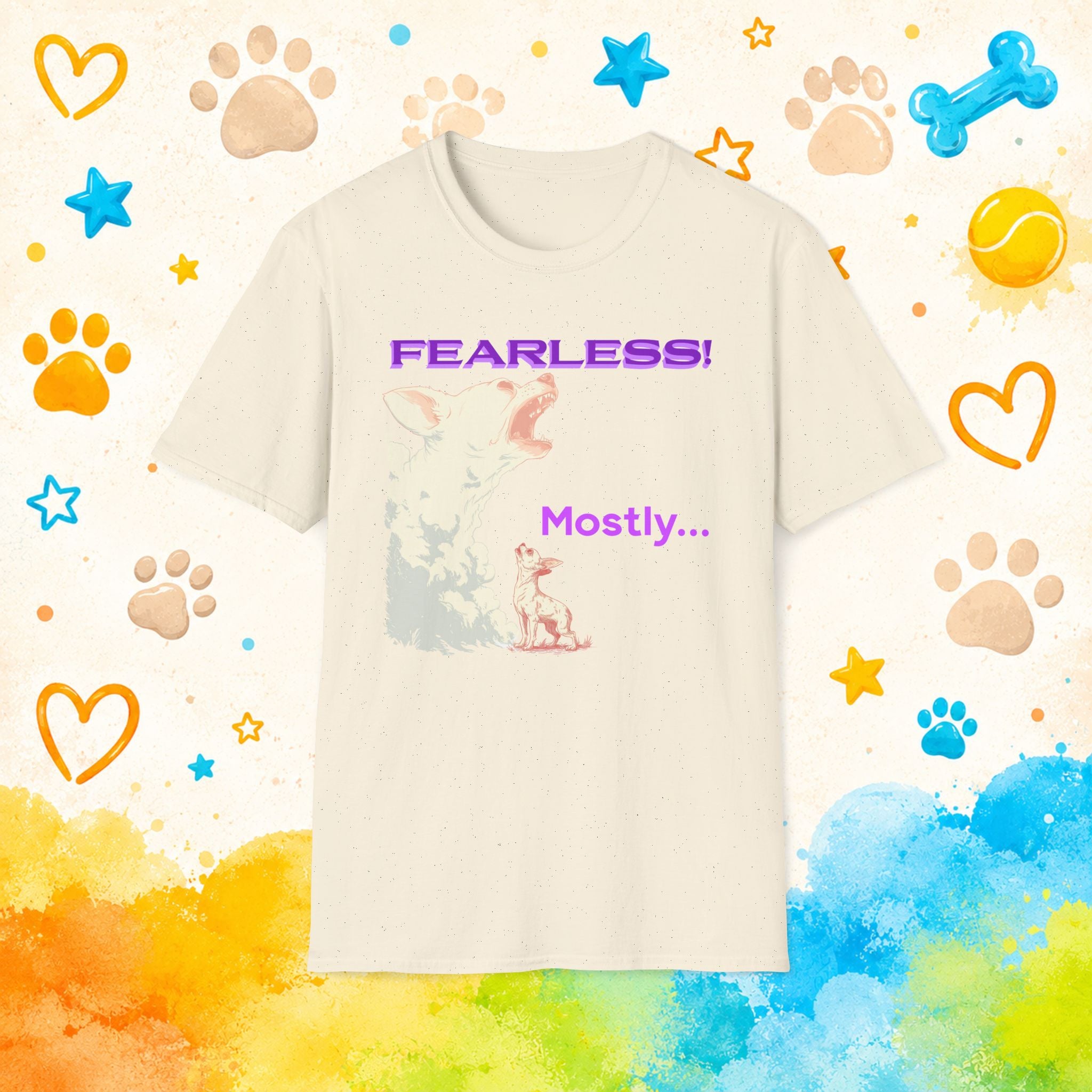 Fearless... Mostly Funny Chihuahua T-Shirt – Tiny Dog Big Attitude Humor Tee