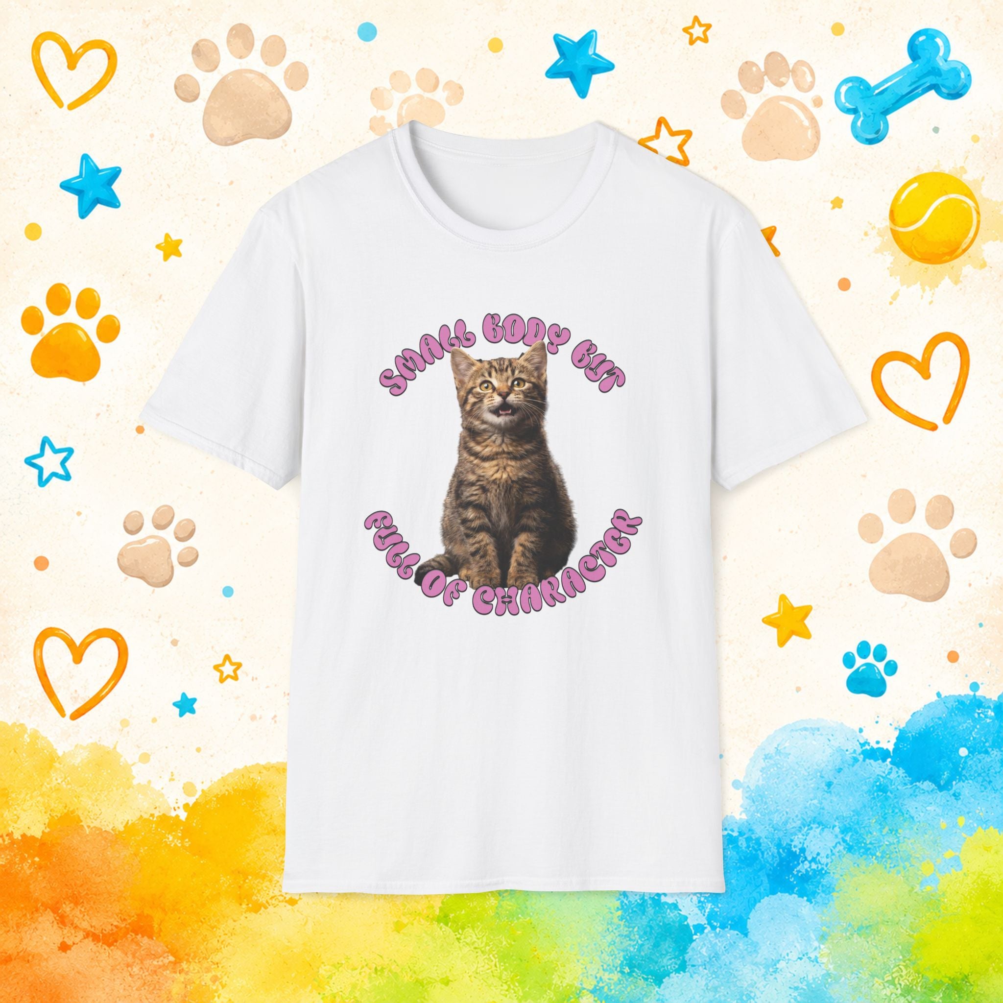 Cat "Small Body, But Full of Character" T-shirt