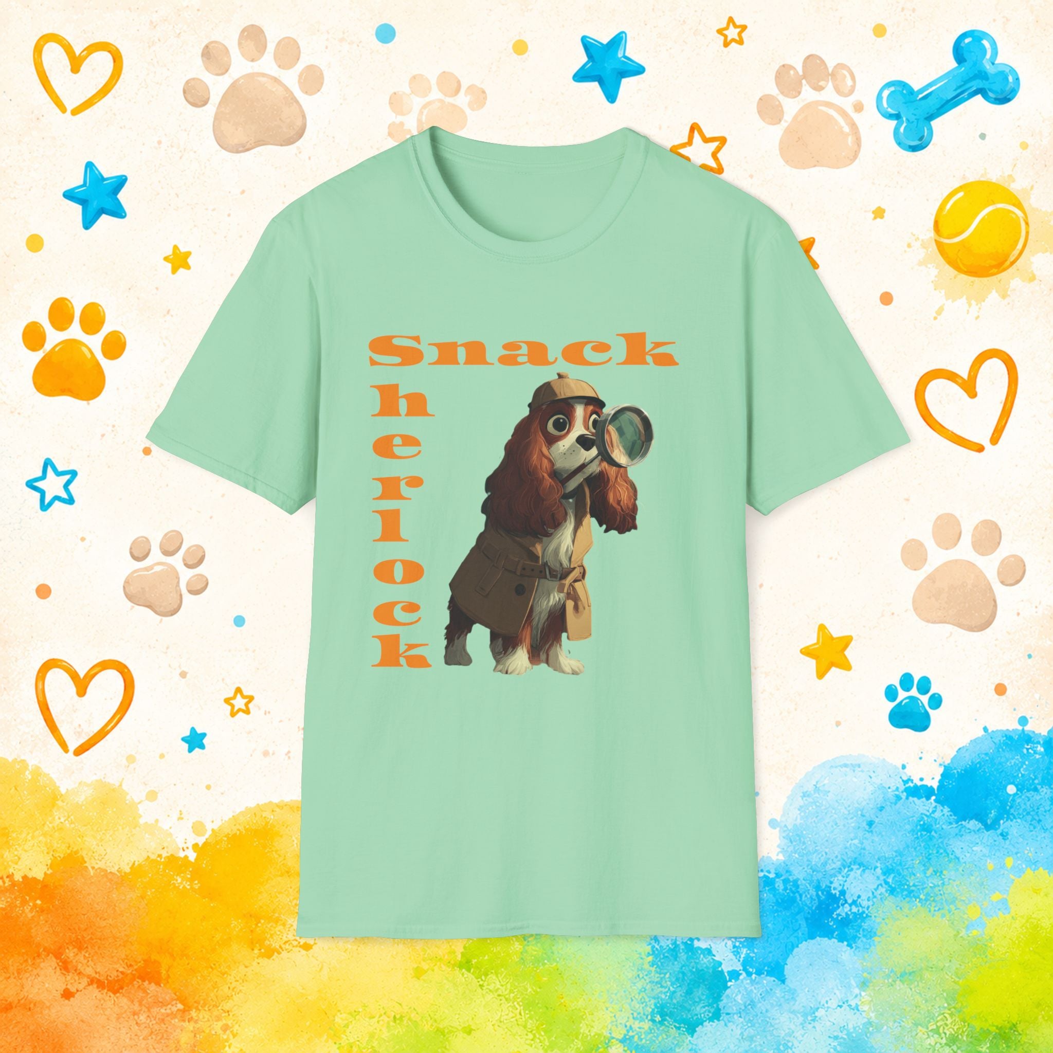 Cavalier King Charles Snack Sherlock Funny T-Shirt