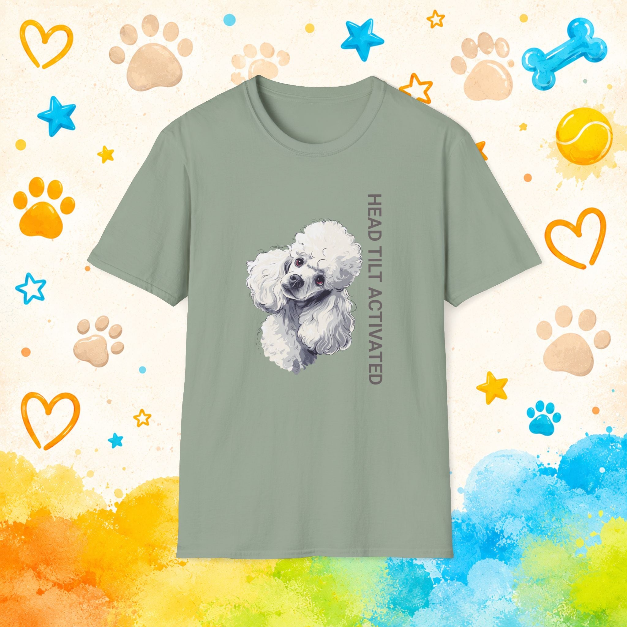Head Tilt Activated Funny Poodle T-Shirt – Curious Dog Lover Tee