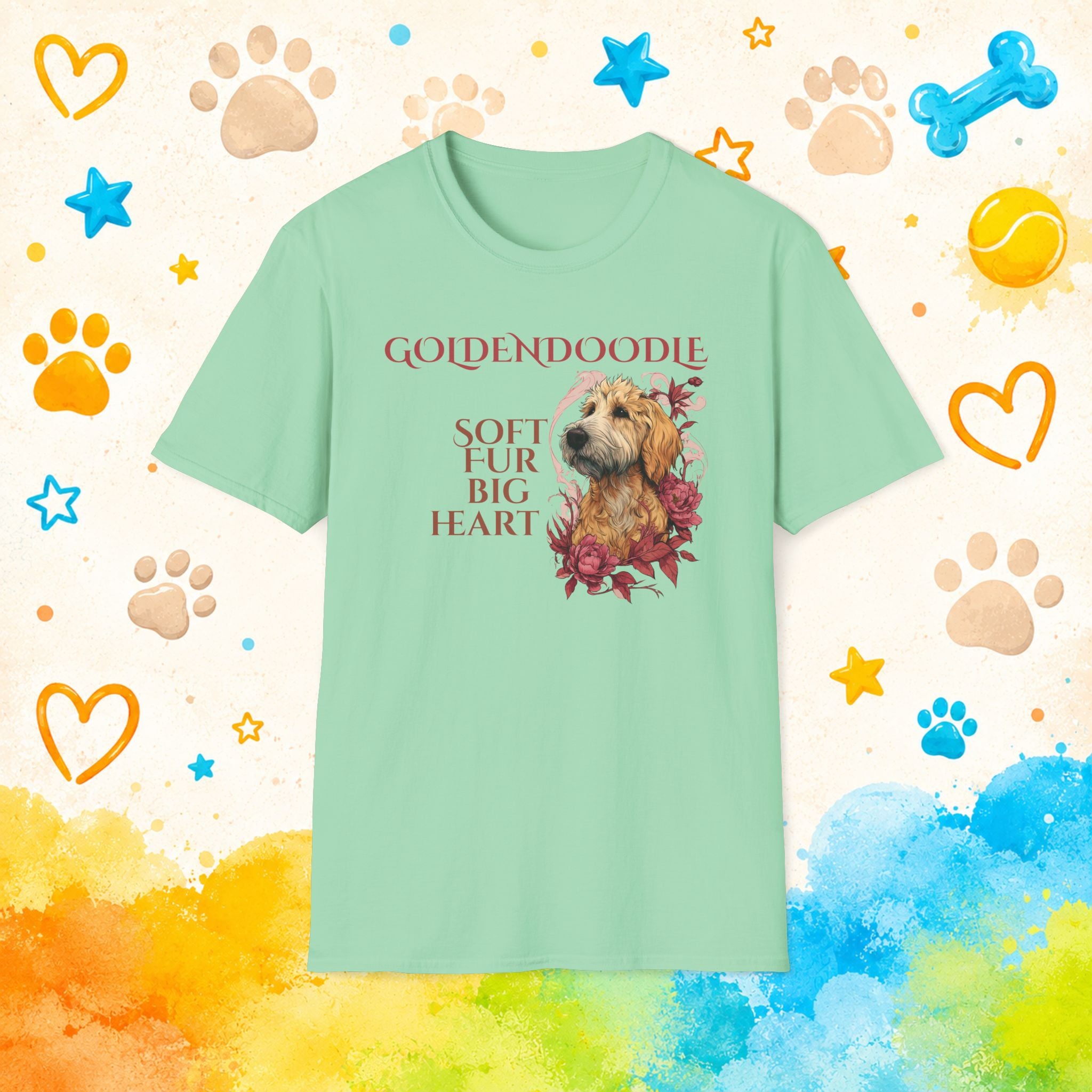 Goldendoodle Soft Fur Big Heart T-Shirt