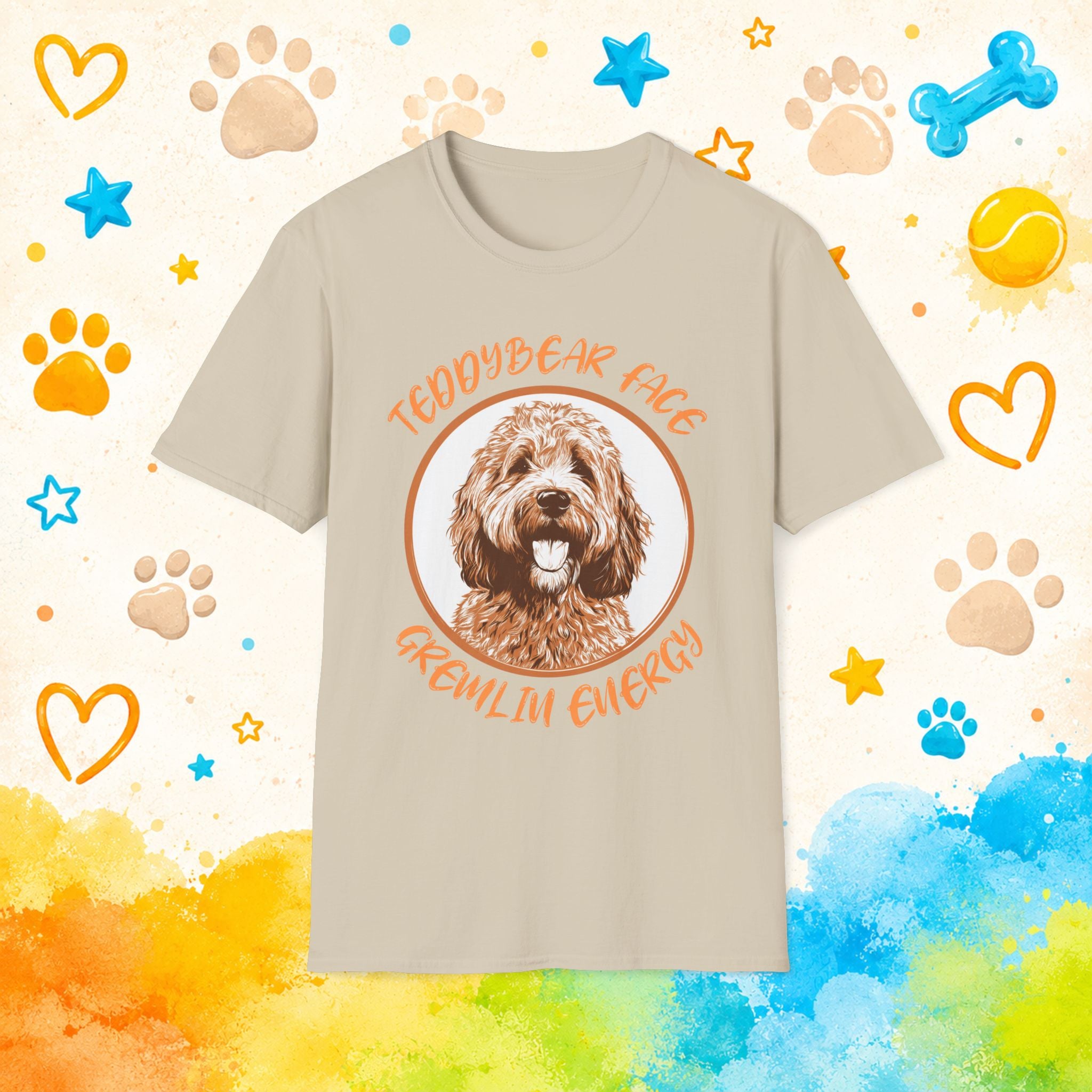 Goldendoodle Teddy Bear Face T-Shirt