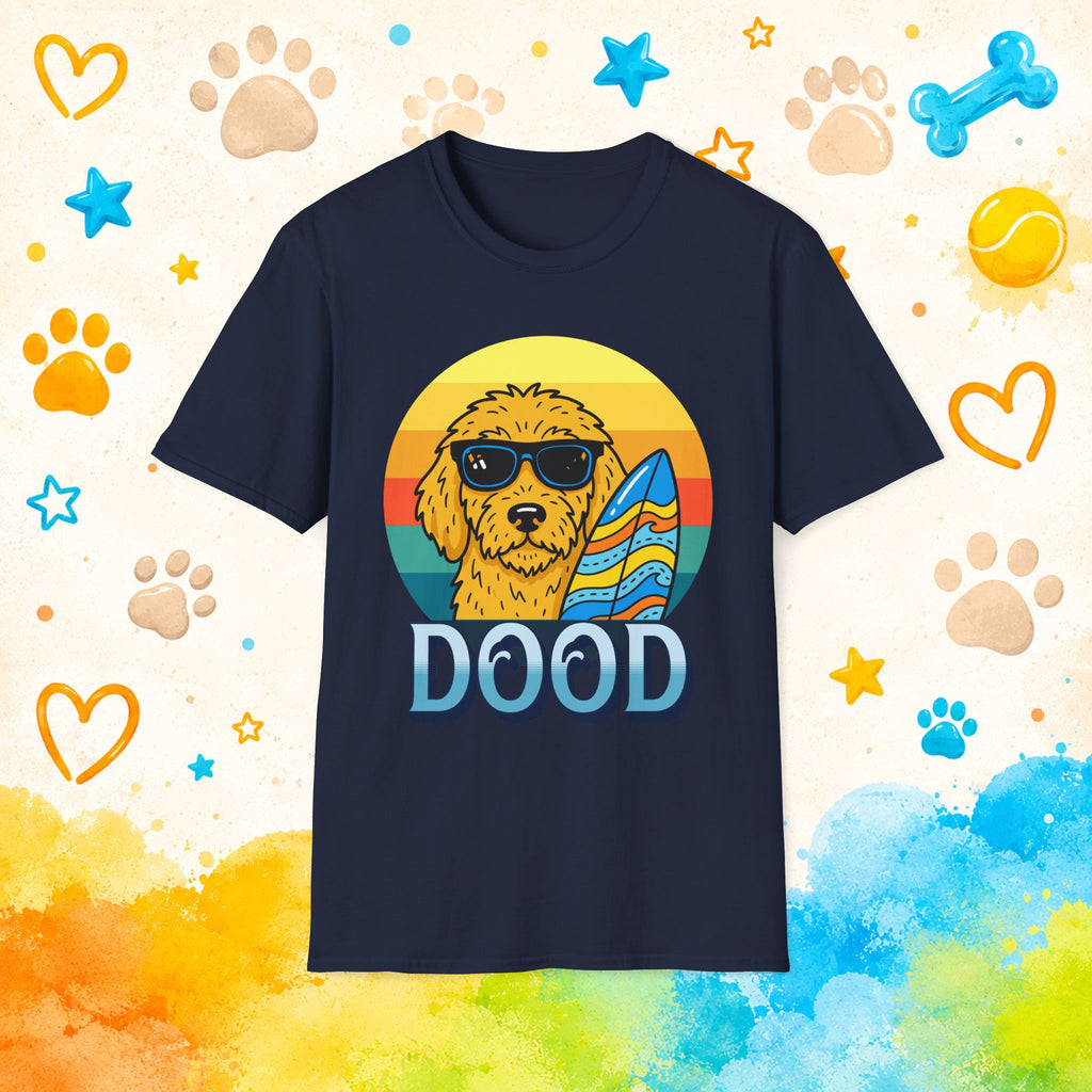 Goldendoodle Surfing Dood Funny T-Shirt