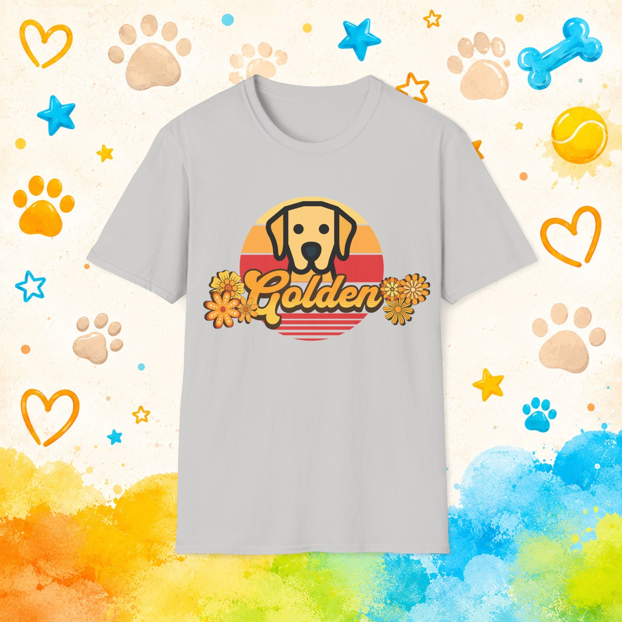 Golden Retriever Vintage Sunset T-Shirt