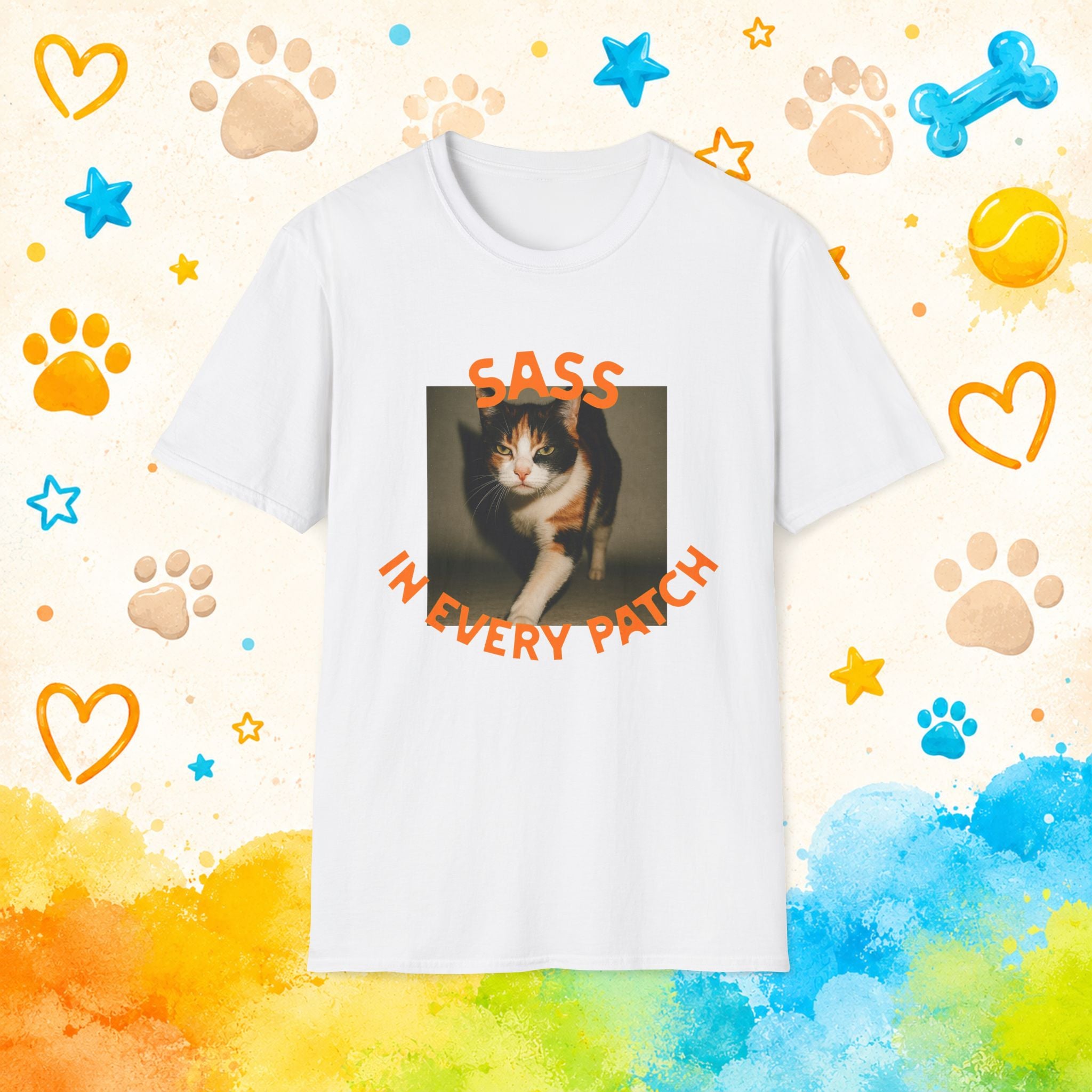 Cat "Sass in Every Patch" T-shirt