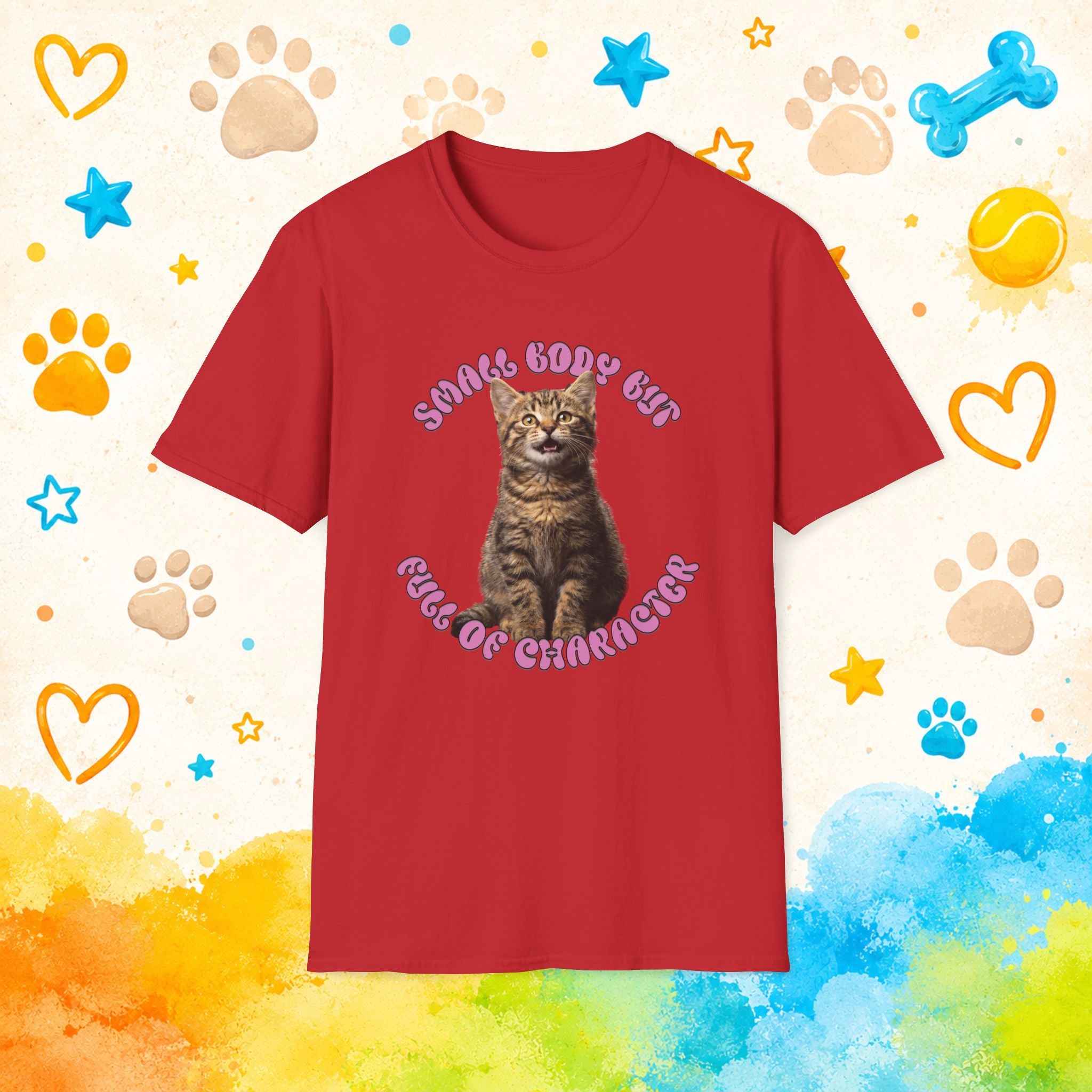 Cat "Small Body, But Full of Character" T-shirt