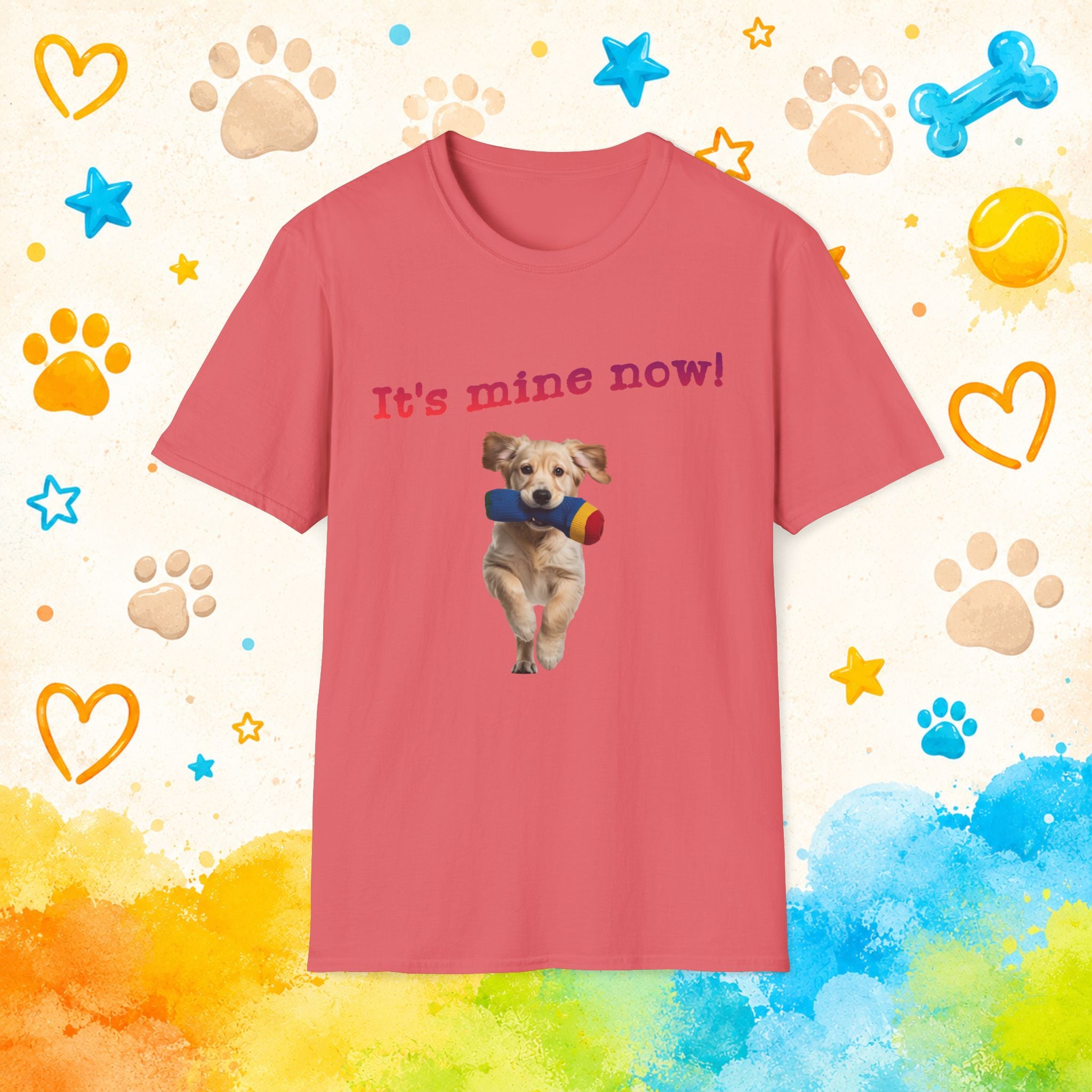 Golden Retriever "It's Mine Now!" Puppy Throwing Toy T-Shirt