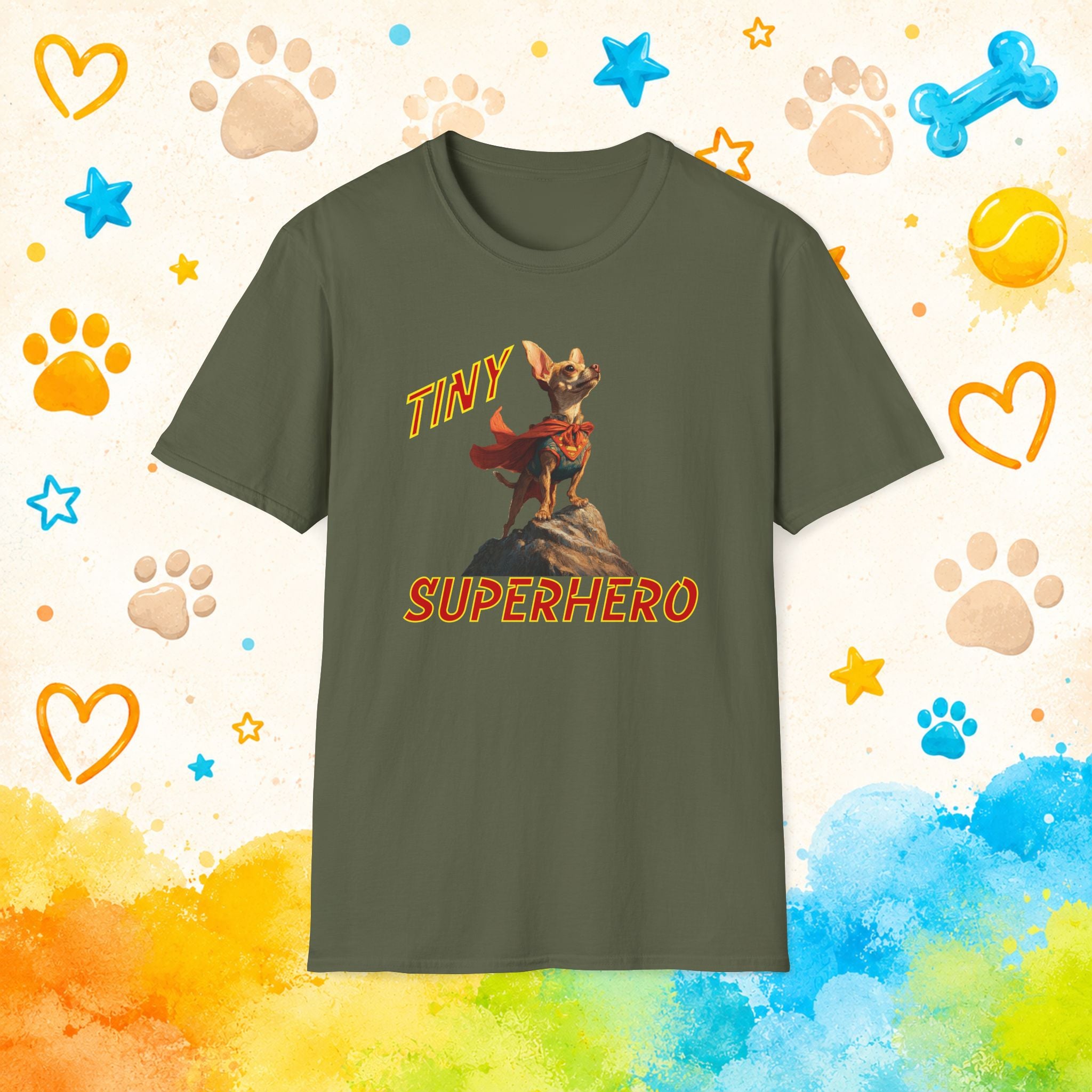 Chihuahua Tiny Superhero T-Shirt