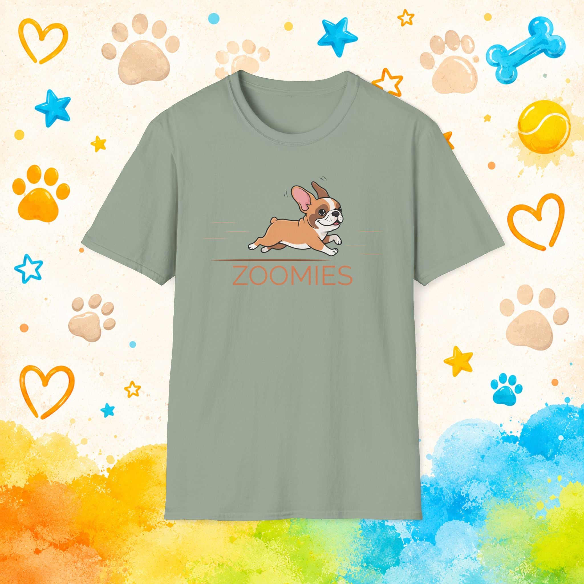 French Bulldog Zoomies T-Shirt — Cute Running Dog Tee
