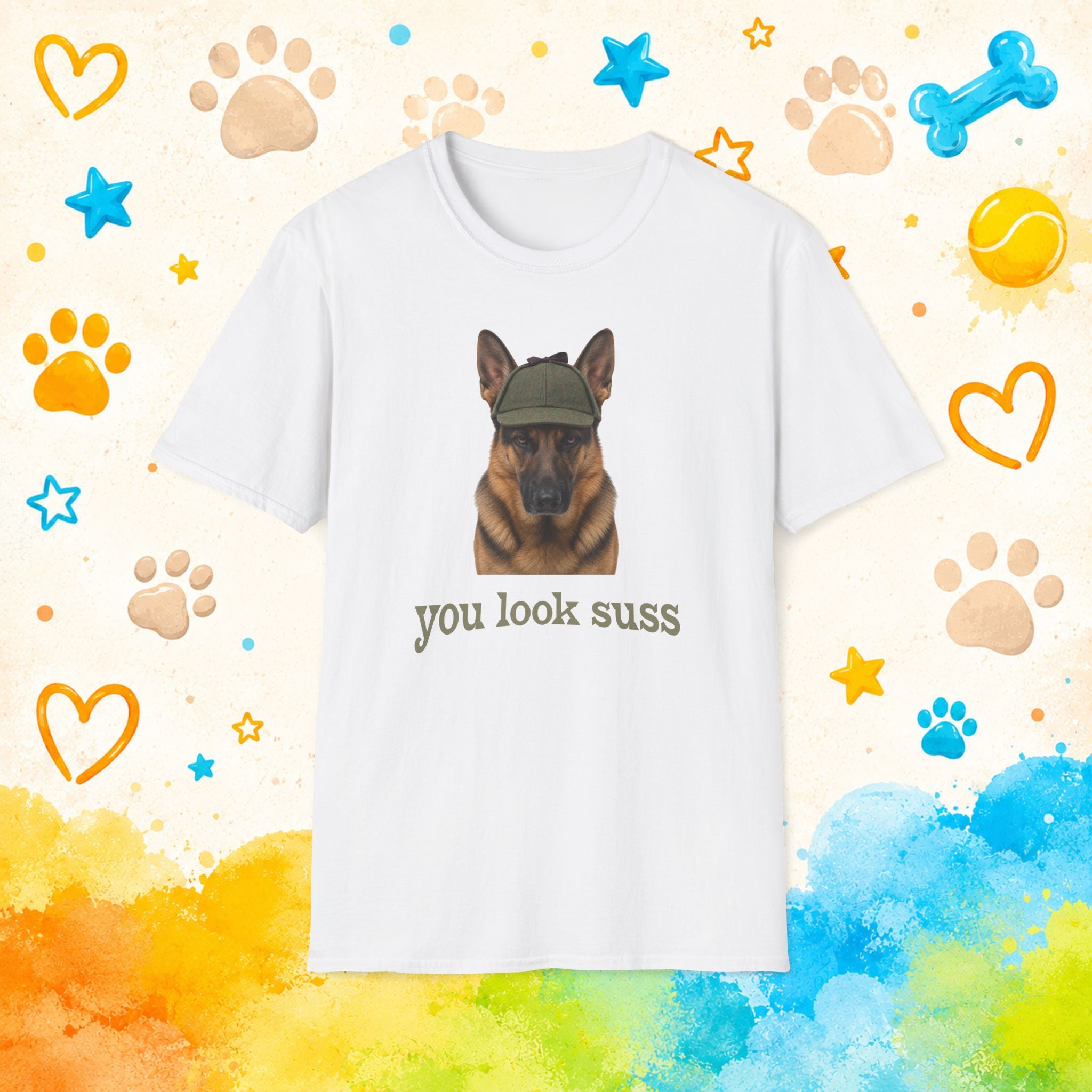 German Shepherd "You Look Suss" T-Shirt