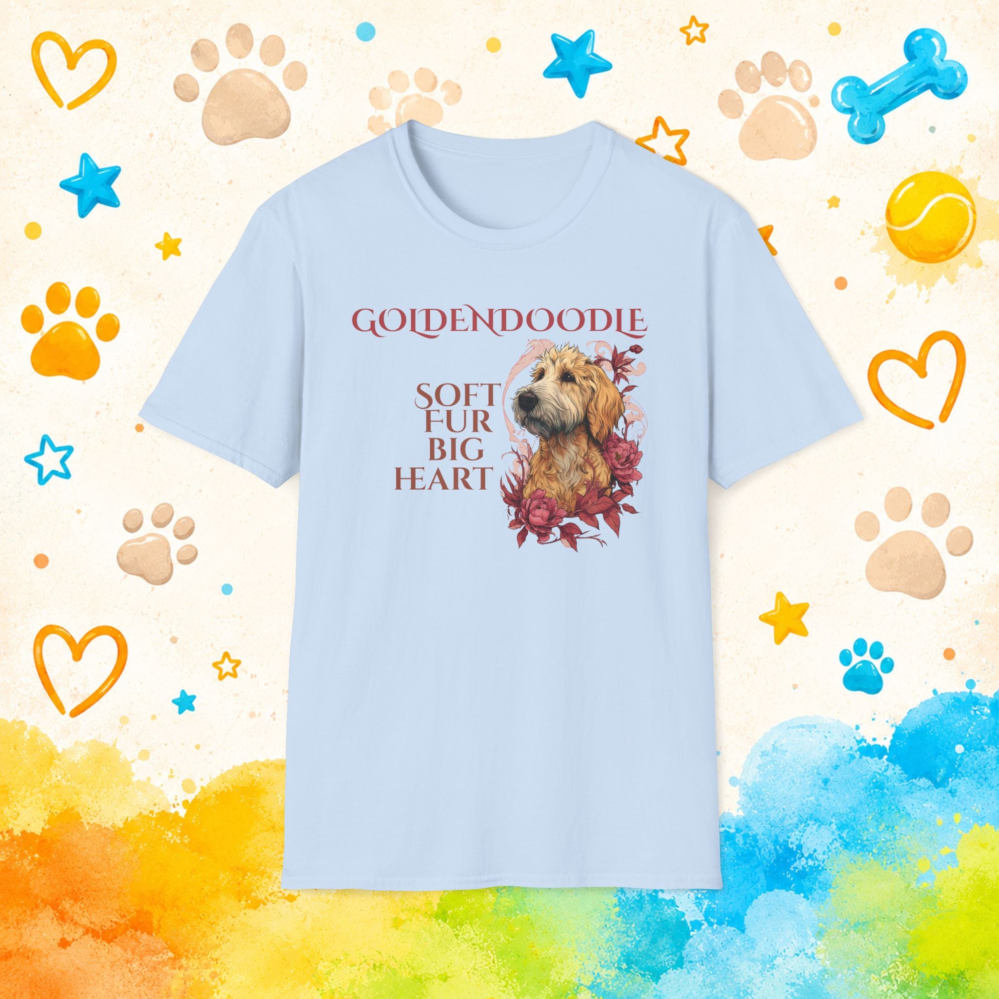 Goldendoodle Soft Fur Big Heart T-Shirt