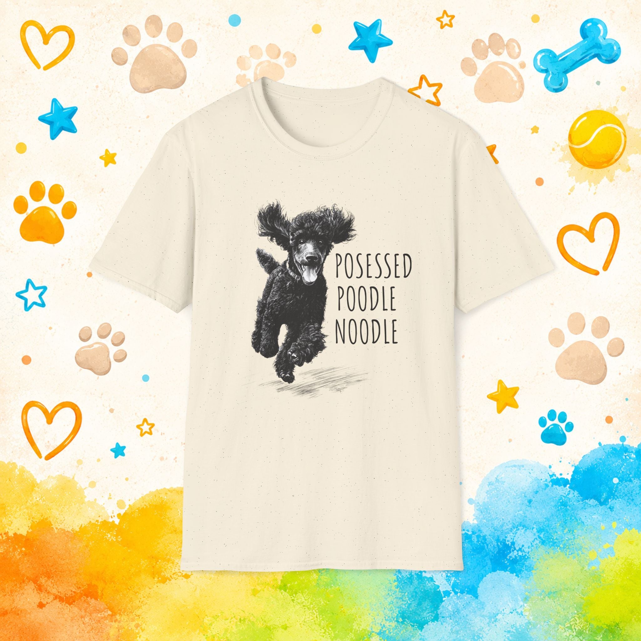 Poodle "Possessed Poodle Noodle" Funny T-Shirt