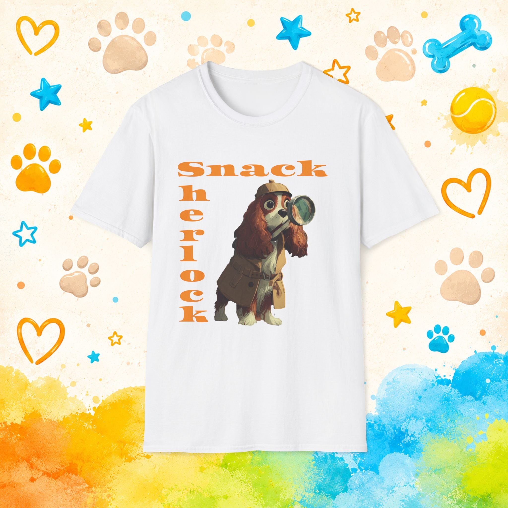 Cavalier King Charles Snack Sherlock Funny T-Shirt