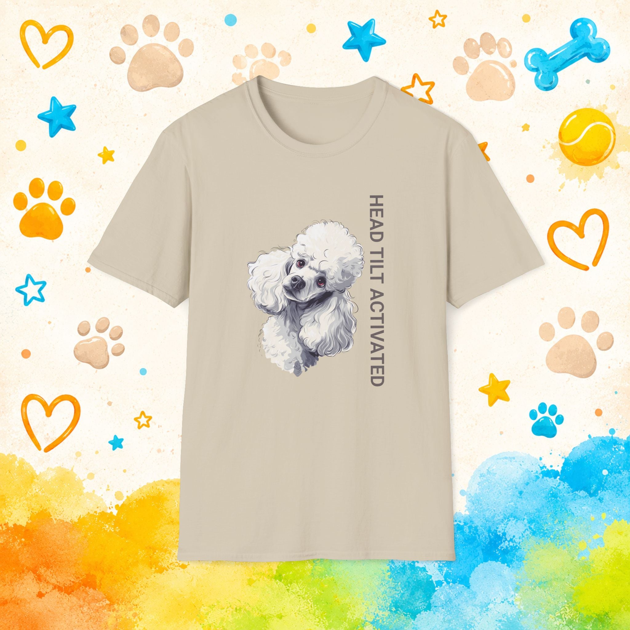 Head Tilt Activated Funny Poodle T-Shirt – Curious Dog Lover Tee