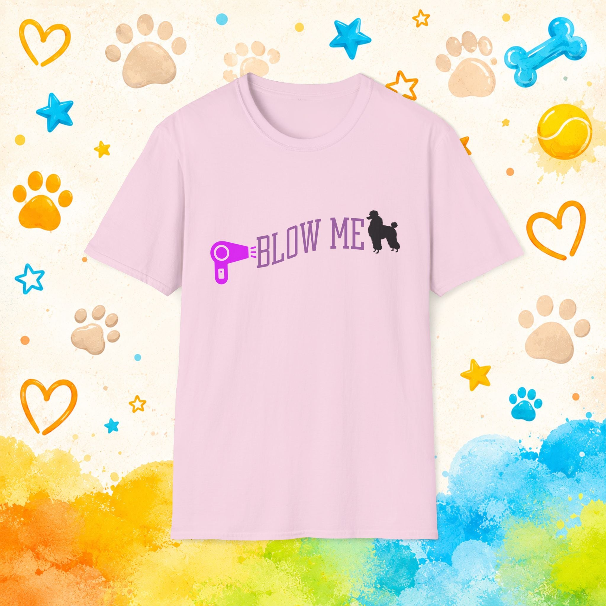 Poodle "Blow Me" Funny Hair Dryer T-shirt