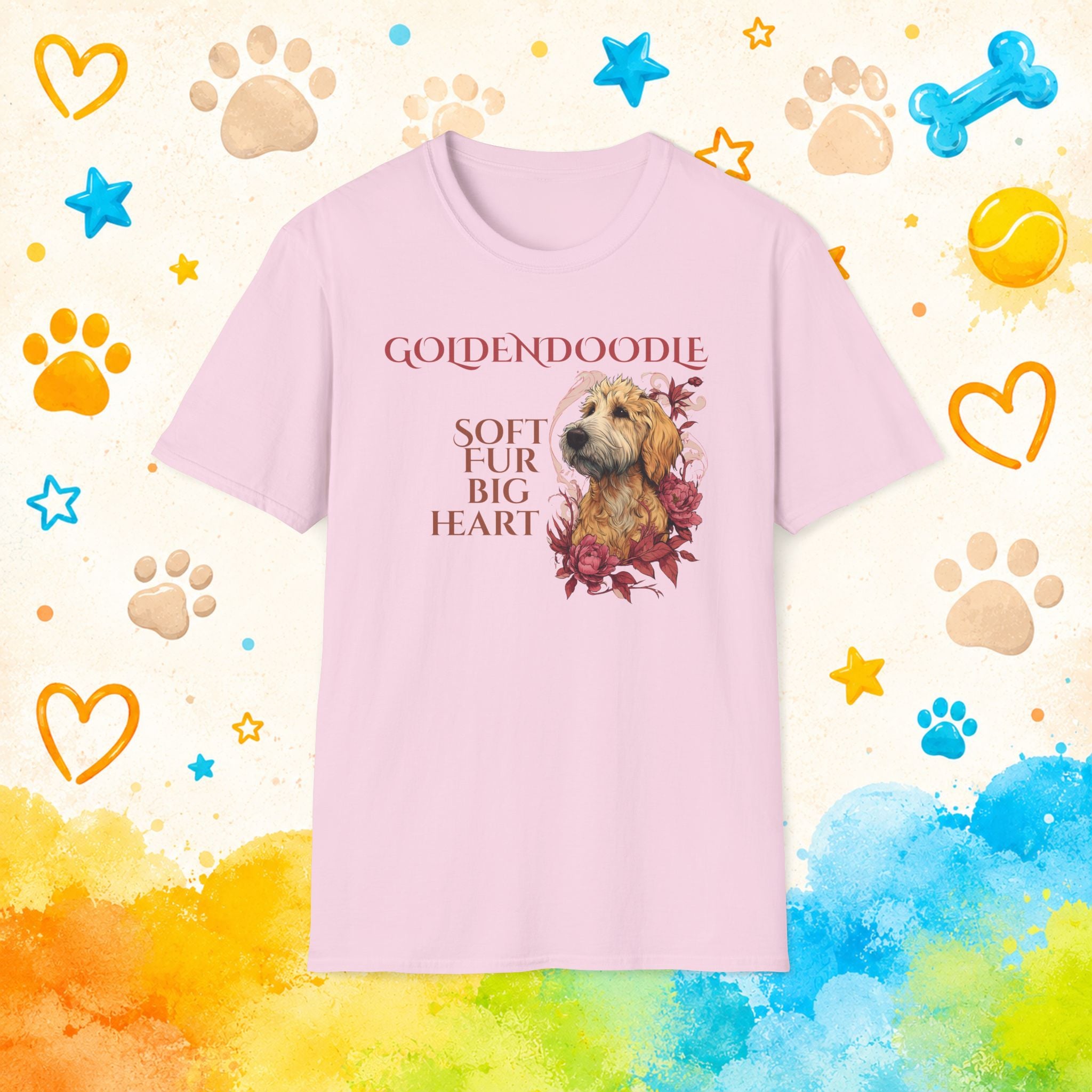 Goldendoodle Soft Fur Big Heart T-Shirt