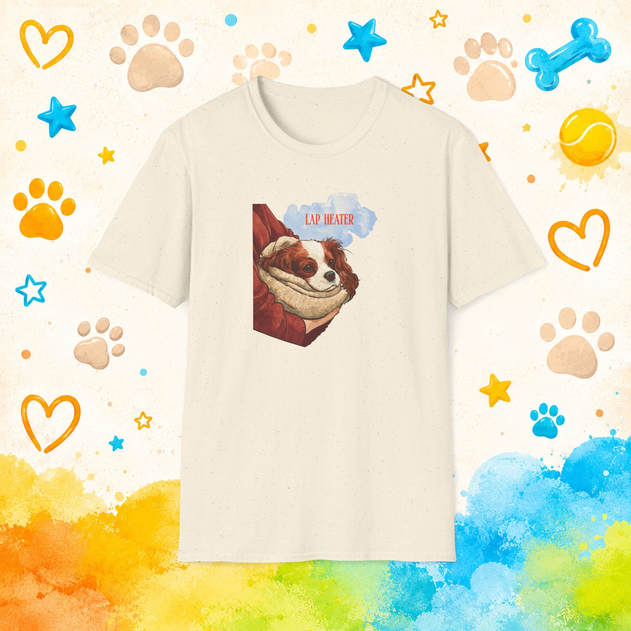 Lap Heater Funny Cavalier King Charles Spaniel T-Shirt – Cozy Dog Lover Tee