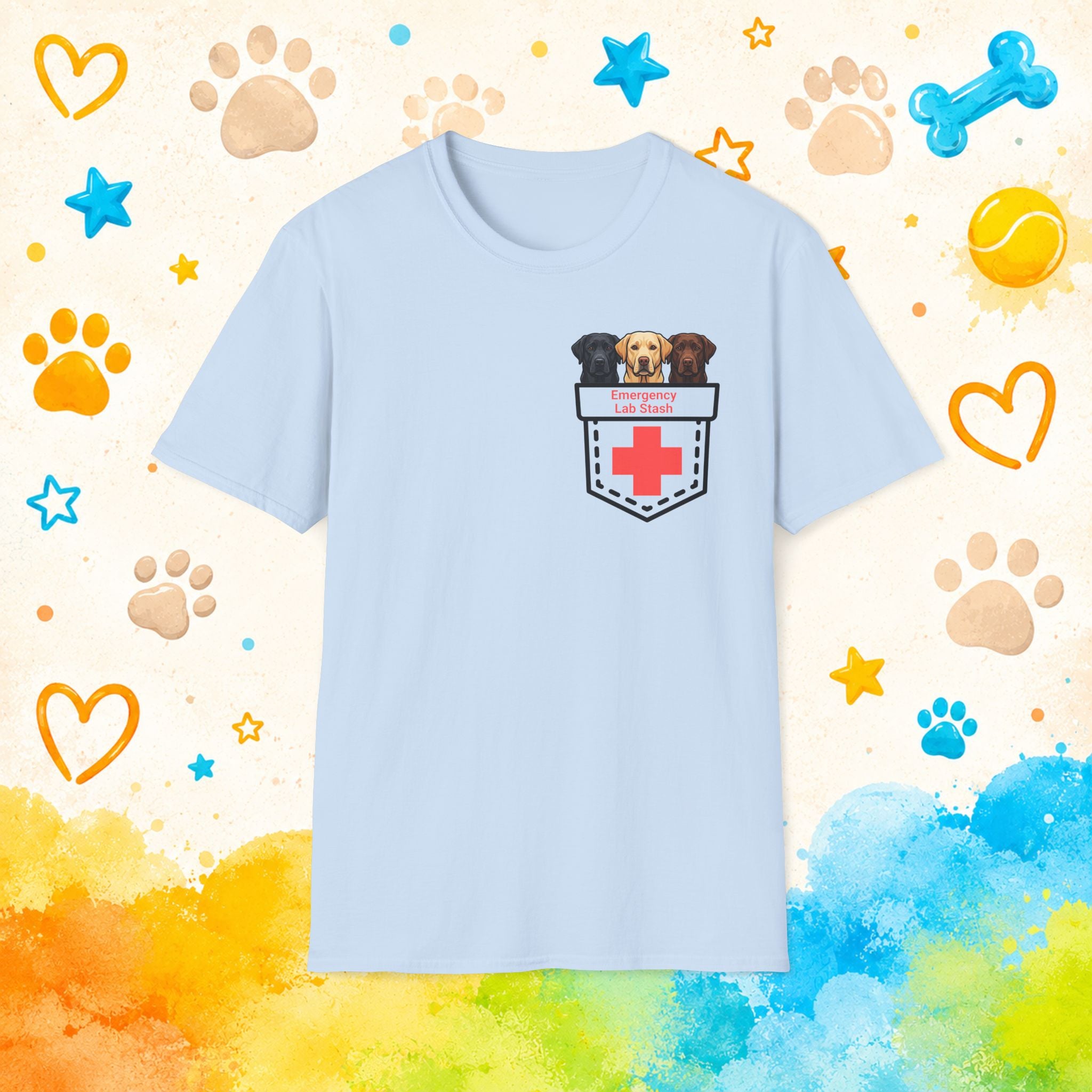 Emergency Lab Stash Funny Labrador Retriever T-Shirt – Pocket Labs Dog Lover Tee