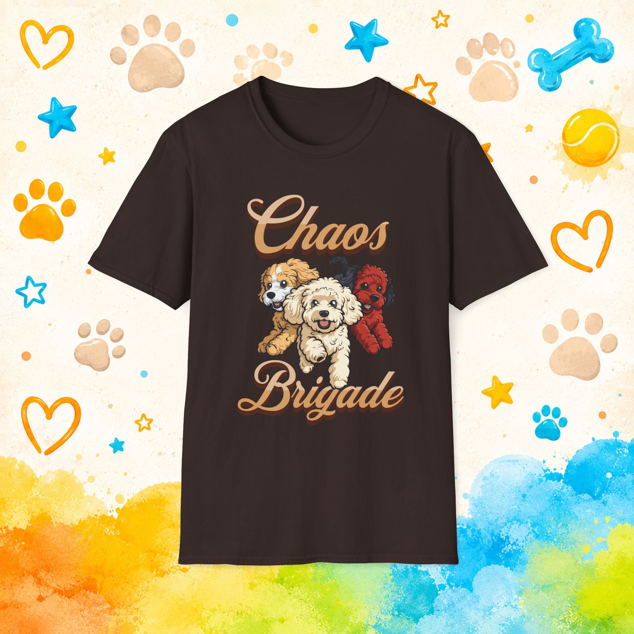 Poodle Chaos Brigade Funny T-shirt
