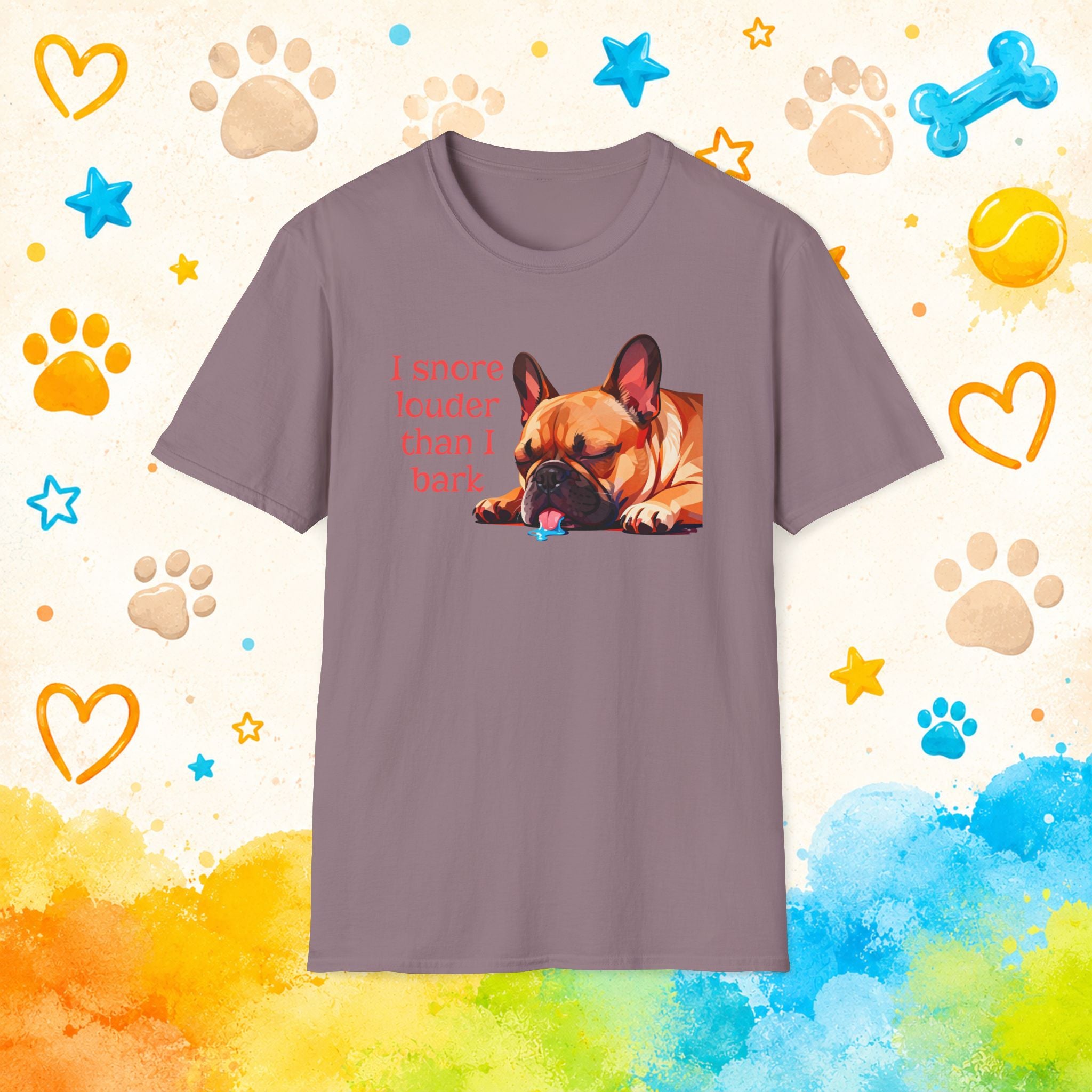 I Snore Louder Than I Bark French Bulldog T-Shirt