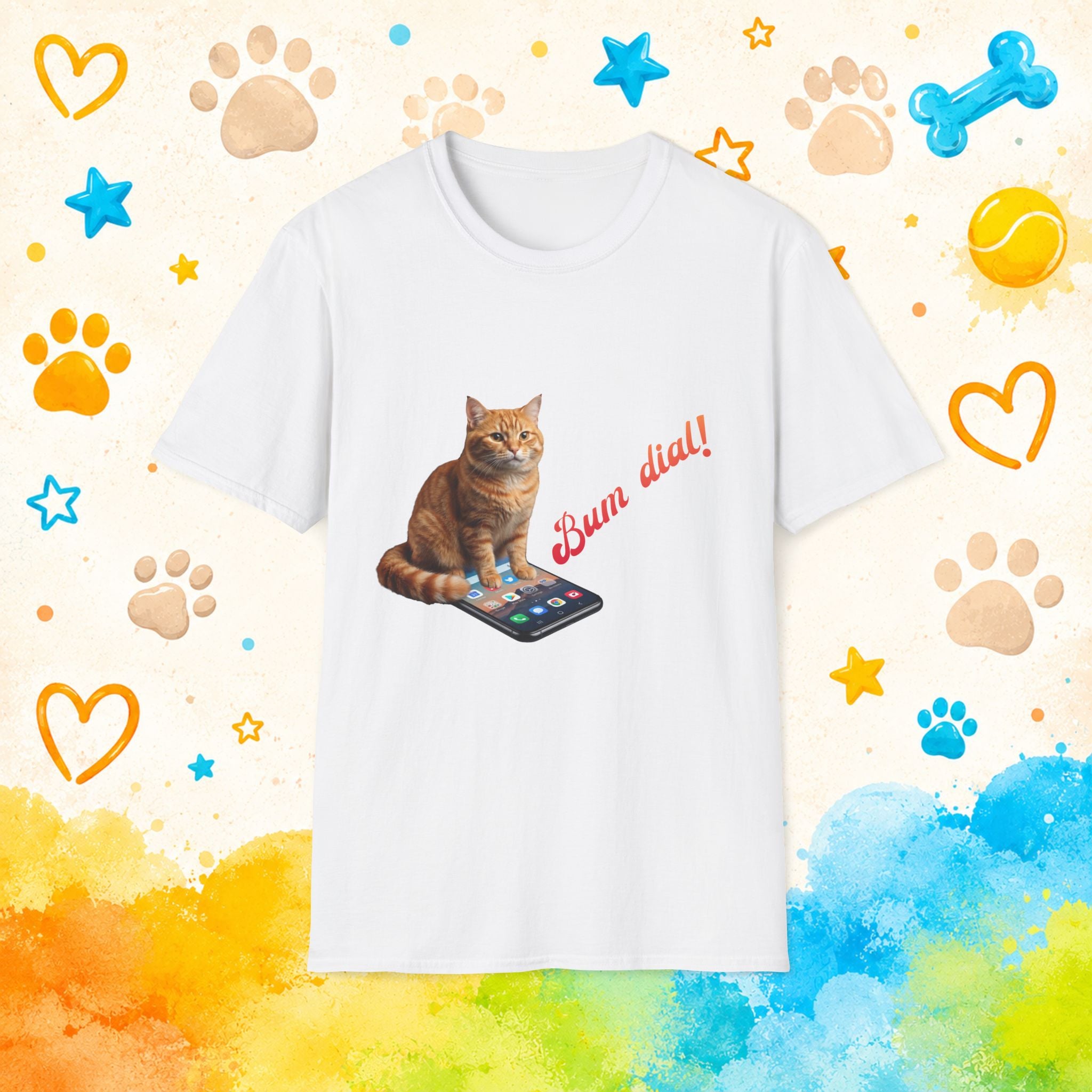 Cat “Bum dial!” Funny T-shirt
