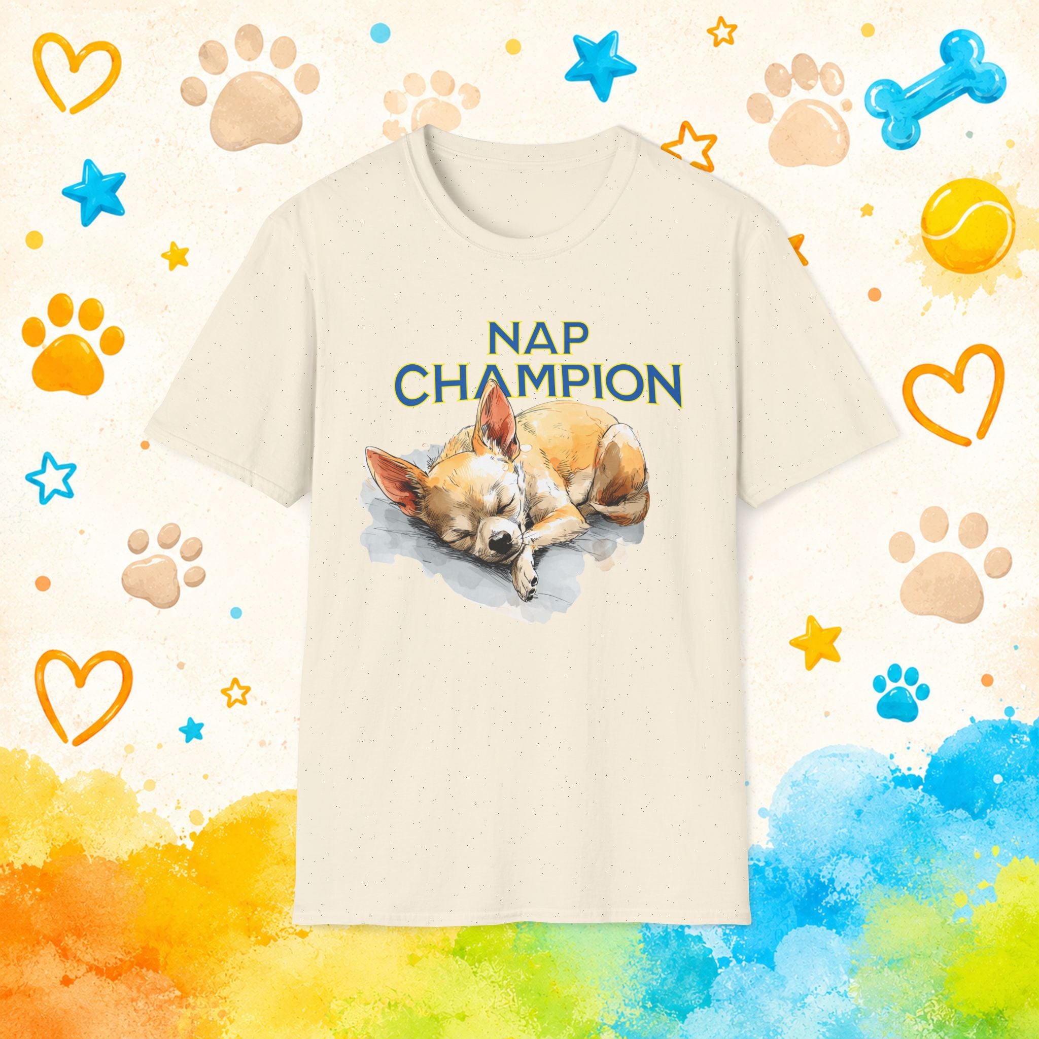 Nap Champion Funny Chihuahua T-Shirt – Sleepy Dog Lover Humor Tee