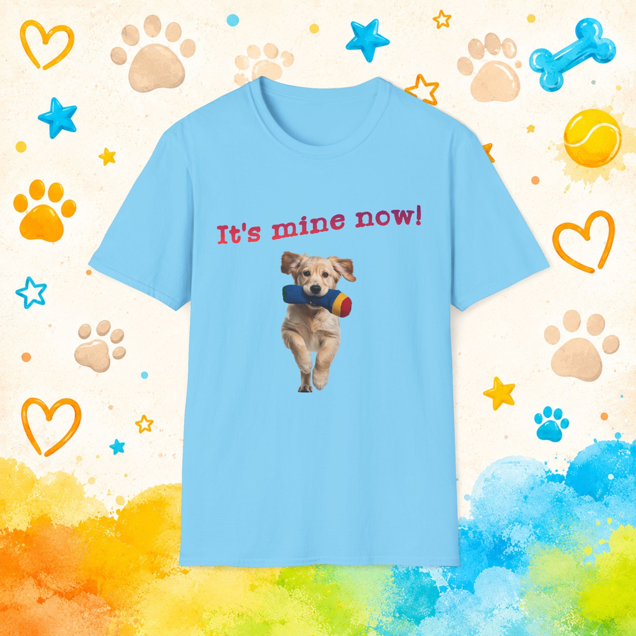 Golden Retriever "It's Mine Now!" Puppy Throwing Toy T-Shirt