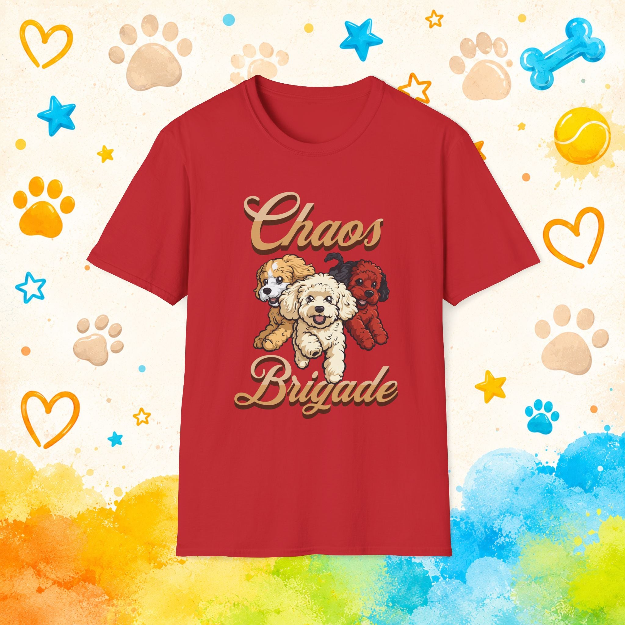 Poodle Chaos Brigade Funny T-shirt