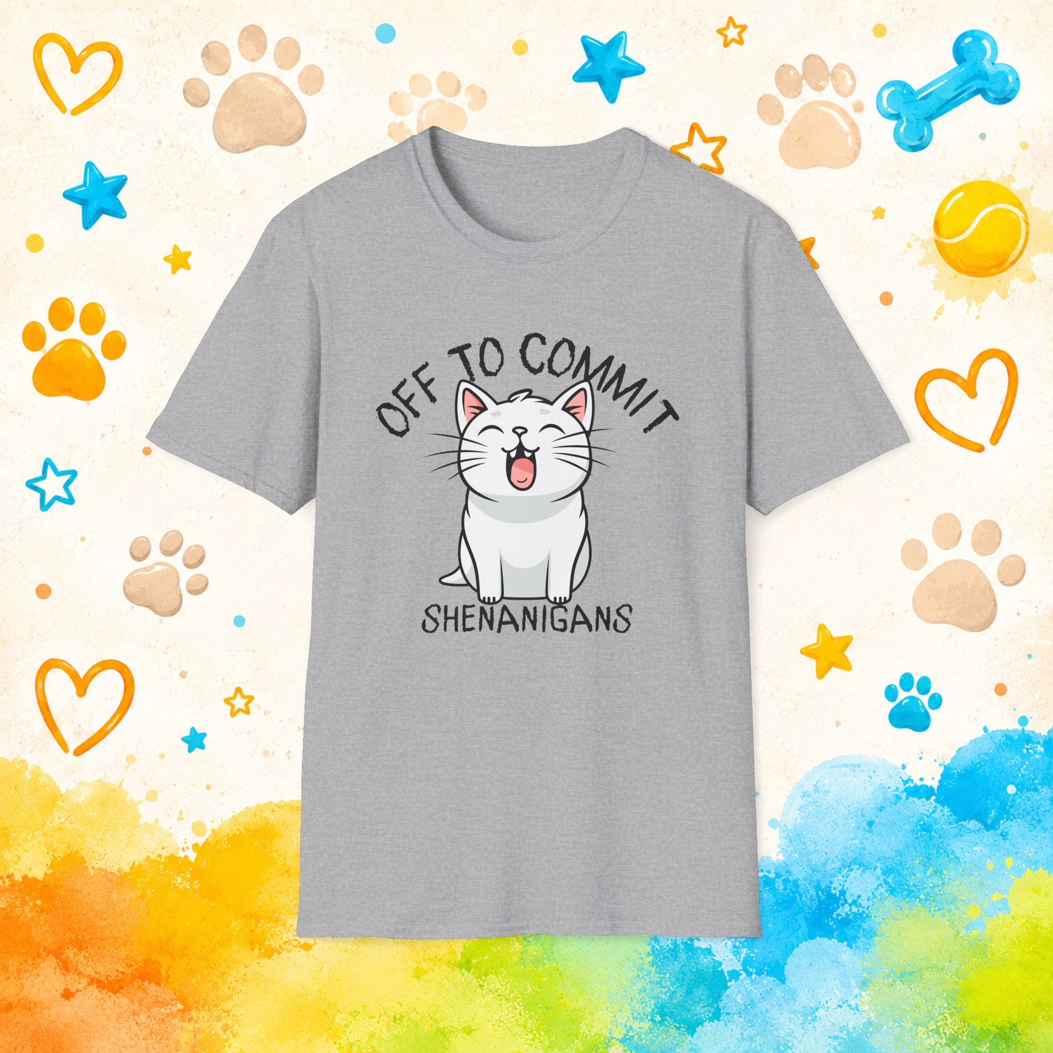 Off to Commit Shenanigans Cat T-Shirt