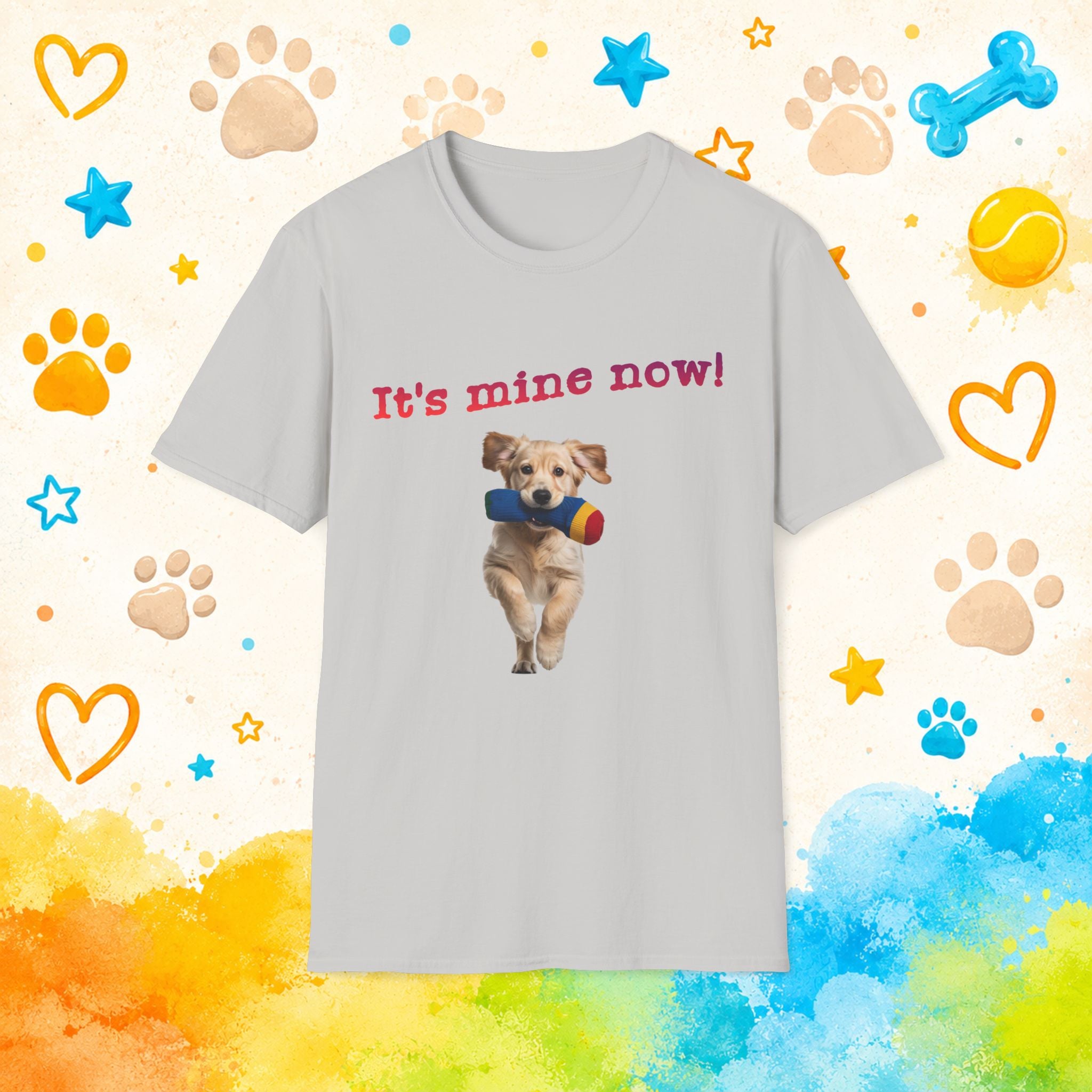 Golden Retriever "It's Mine Now!" Puppy Throwing Toy T-Shirt