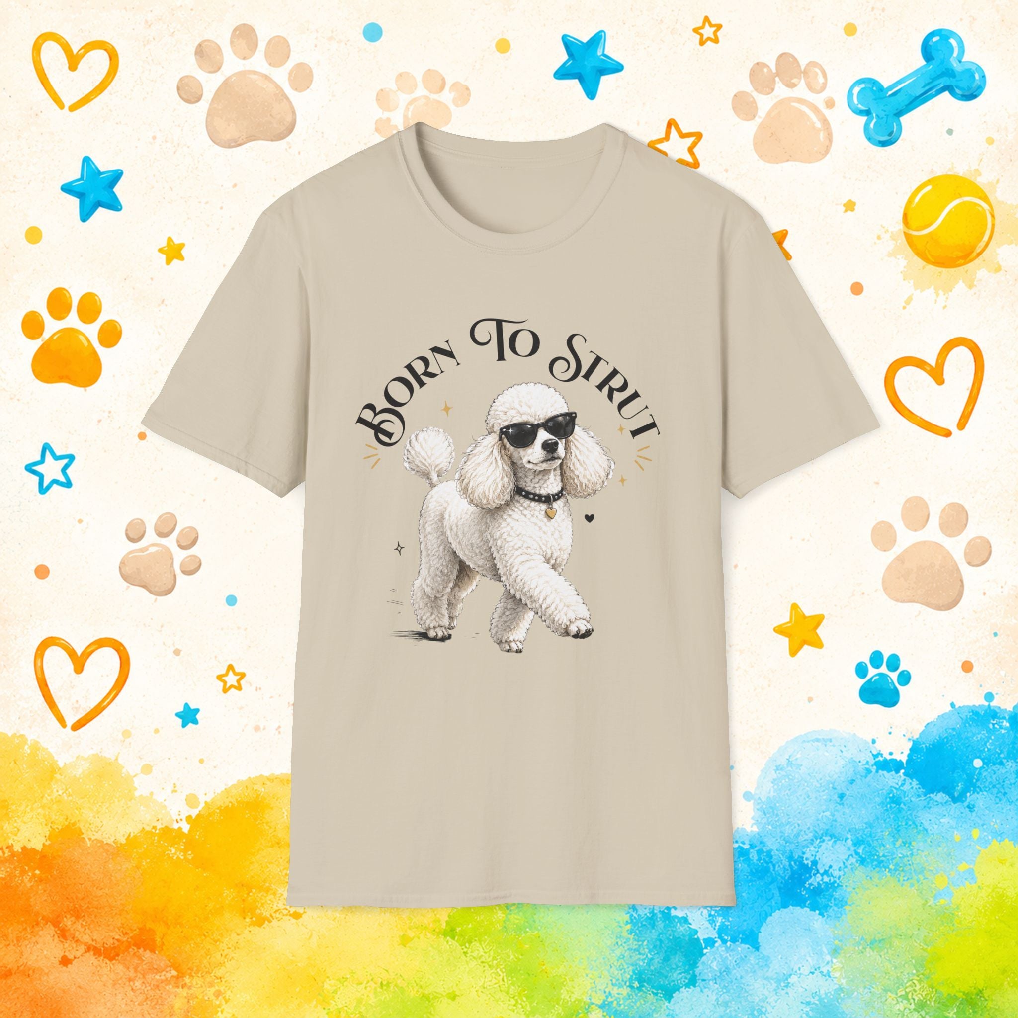 Born to Strut – Cool Poodle Sunglasses Design