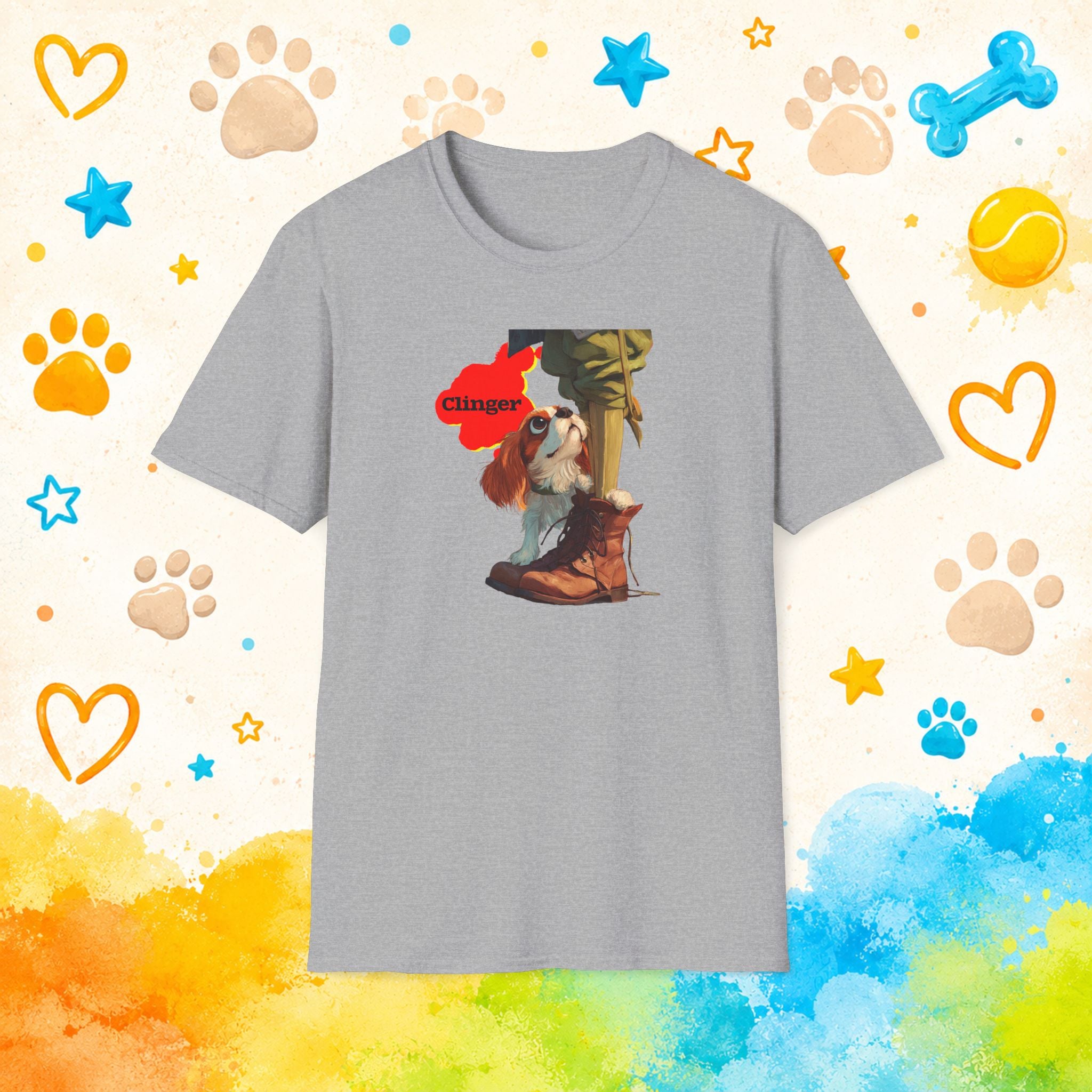 Clinger Cavalier King Charles Spaniel T-Shirt – Velcro Dog Life Funny Pet Lover Tee