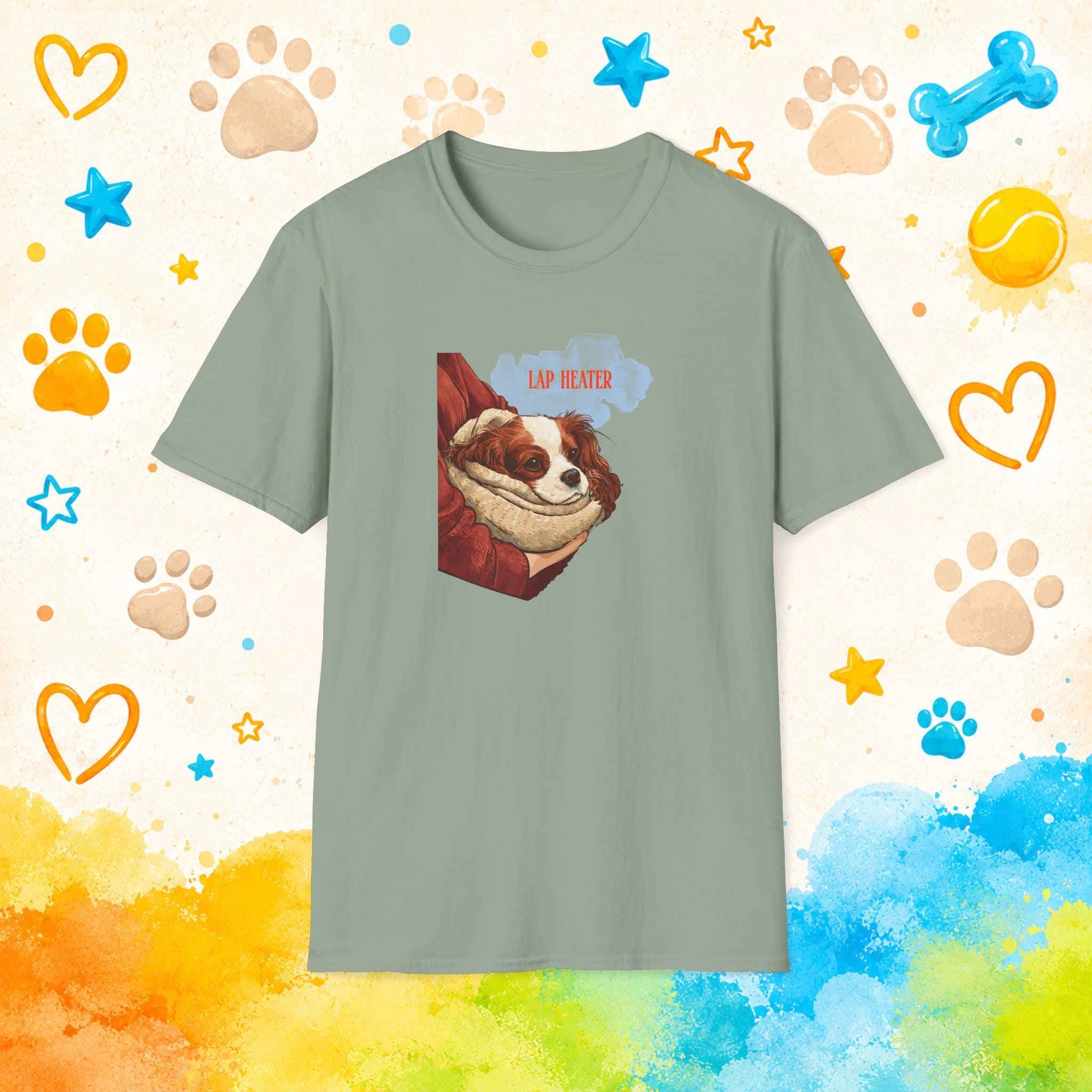 Lap Heater Funny Cavalier King Charles Spaniel T-Shirt – Cozy Dog Lover Tee