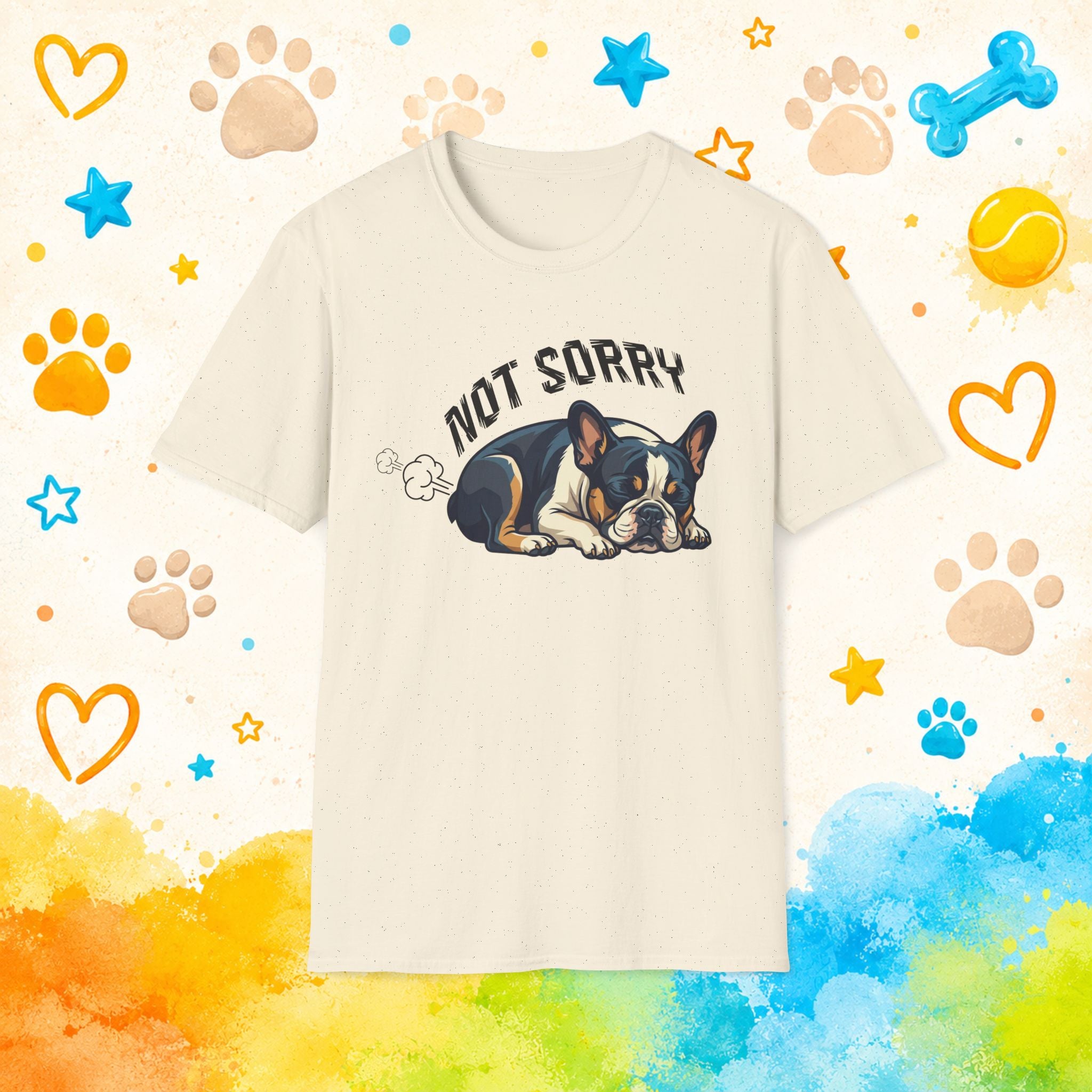 French Bulldog Not Sorry Shirt | Funny Frenchie Fart T Shirt | Cute Dog Meme Tee | Toxic French Bulldog Graphic Tee