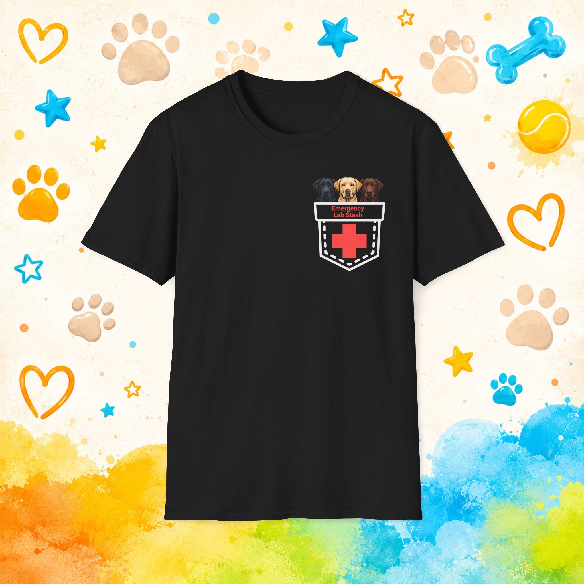Emergency Lab Stash Funny Labrador Retriever T-Shirt – Pocket Labs Dog Lover Tee