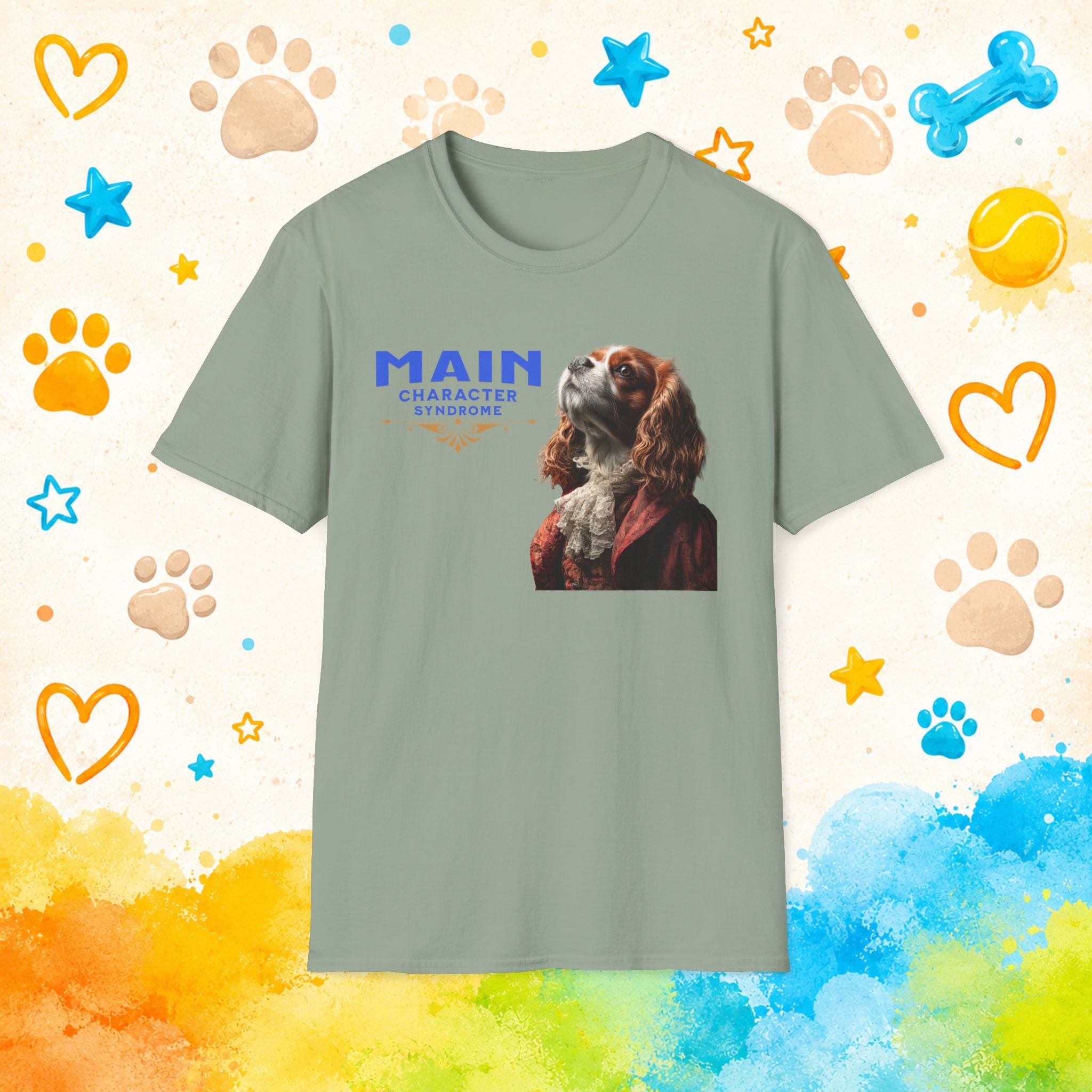 Cavalier King Charles Main Character Syndrome Funny Dog T-Shirt