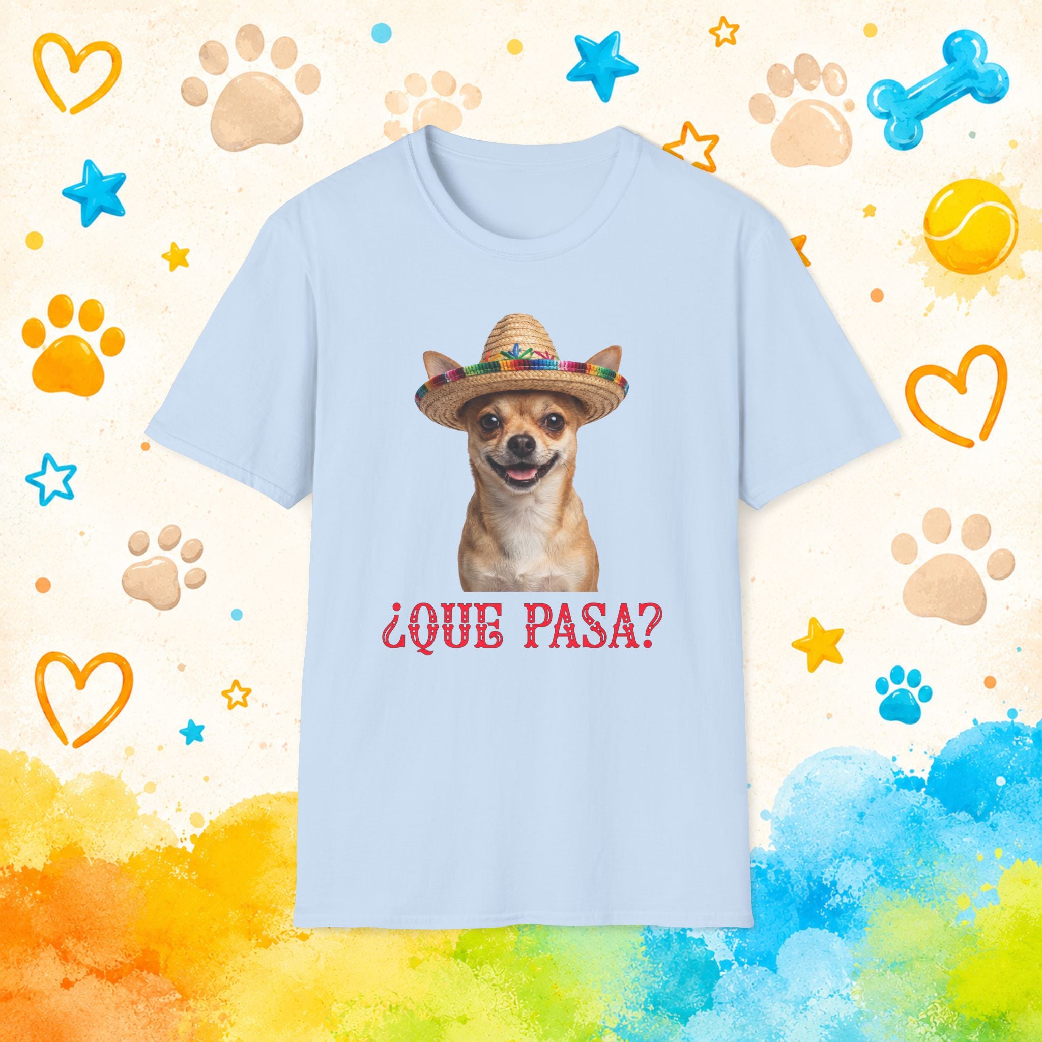 Que Pasa? Funny Chihuahua Sombrero T-Shirt – Fiesta Dog Lover Tee